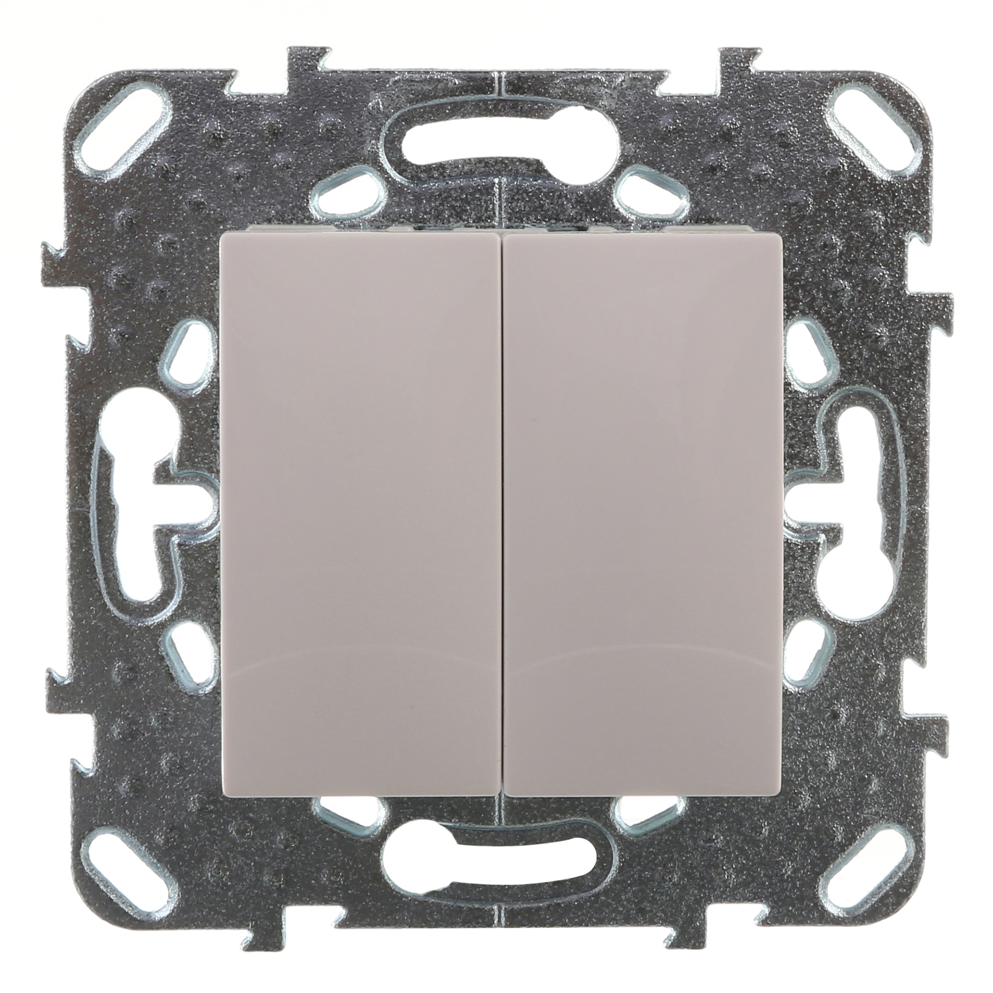 Изображение товара Выключатель встраиваемый Systeme Electric Unica 2 клавиши, цвет белый