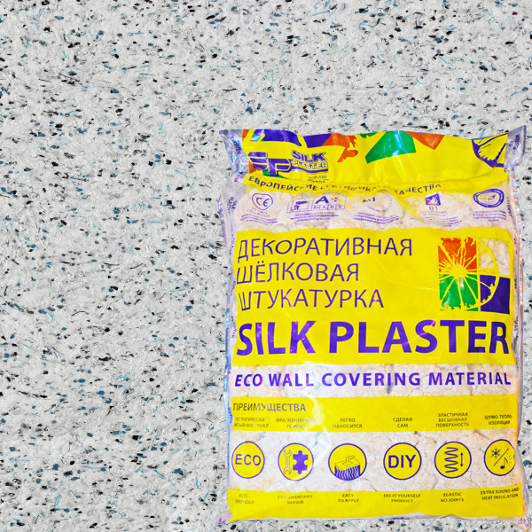 Изображение товара Жидкие обои Silk Plaster Норд 921 1.2 кг цвет голубой