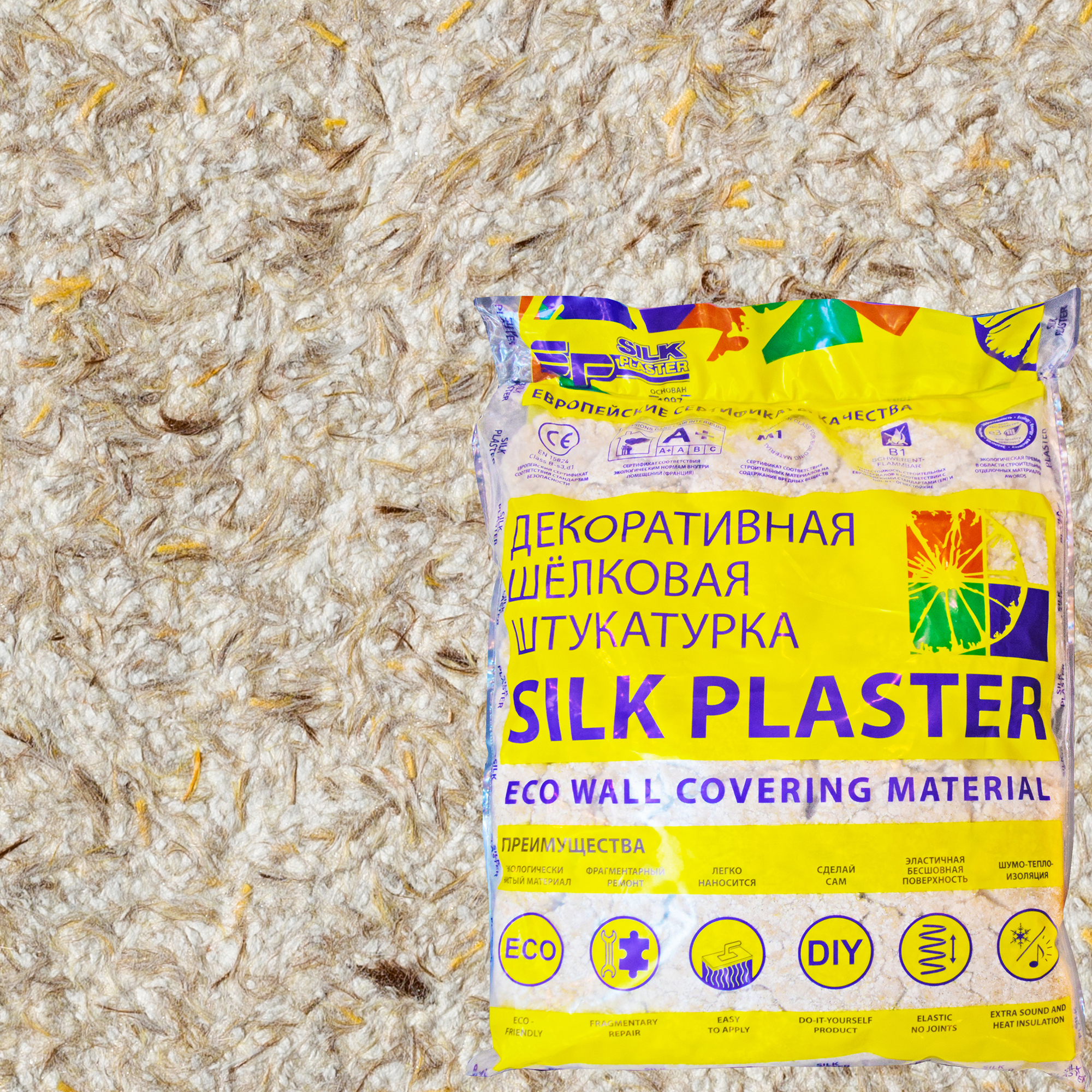 Изображение товара Жидкие обои Silk Plaster Стандарт 027 0.9 кг цвет бежевый