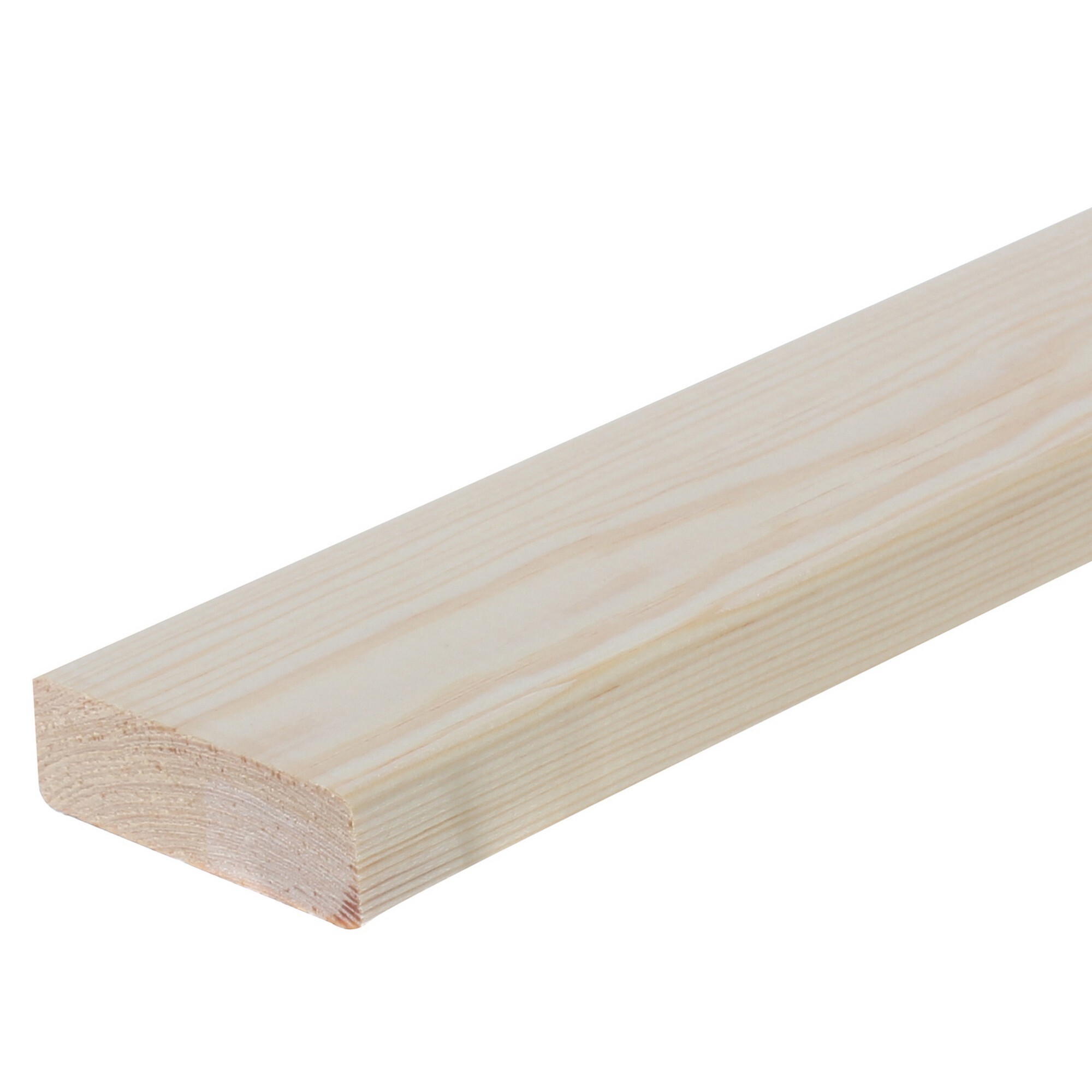 Изображение товара Декоративный брусок сращенный 28x60x2000 мм хвоя сорт Экстра прямой с фаской угла