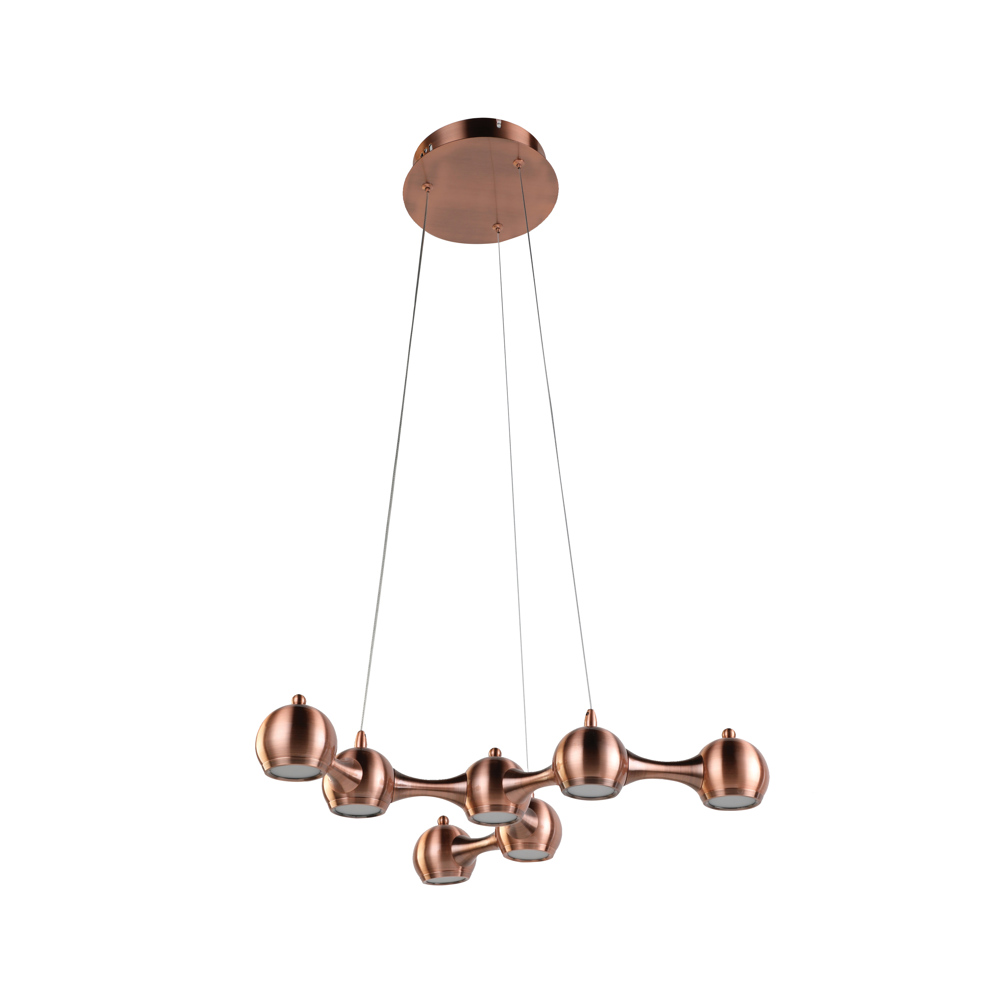 Изображение товара Люстра Favourite Flasks 2223-7P с 7 LED плафонами медь для спальни