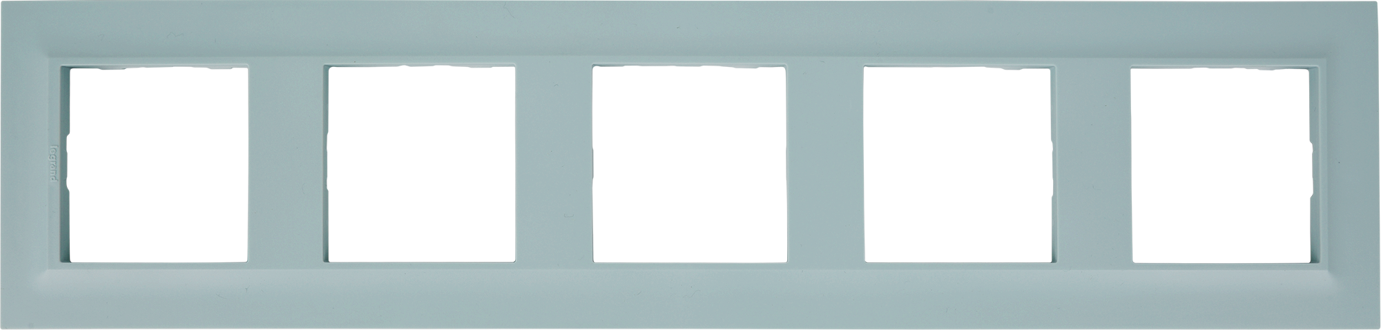 Изображение товара Рамка для розеток и выключателей Legrand Structura 5 постов голубая металическая