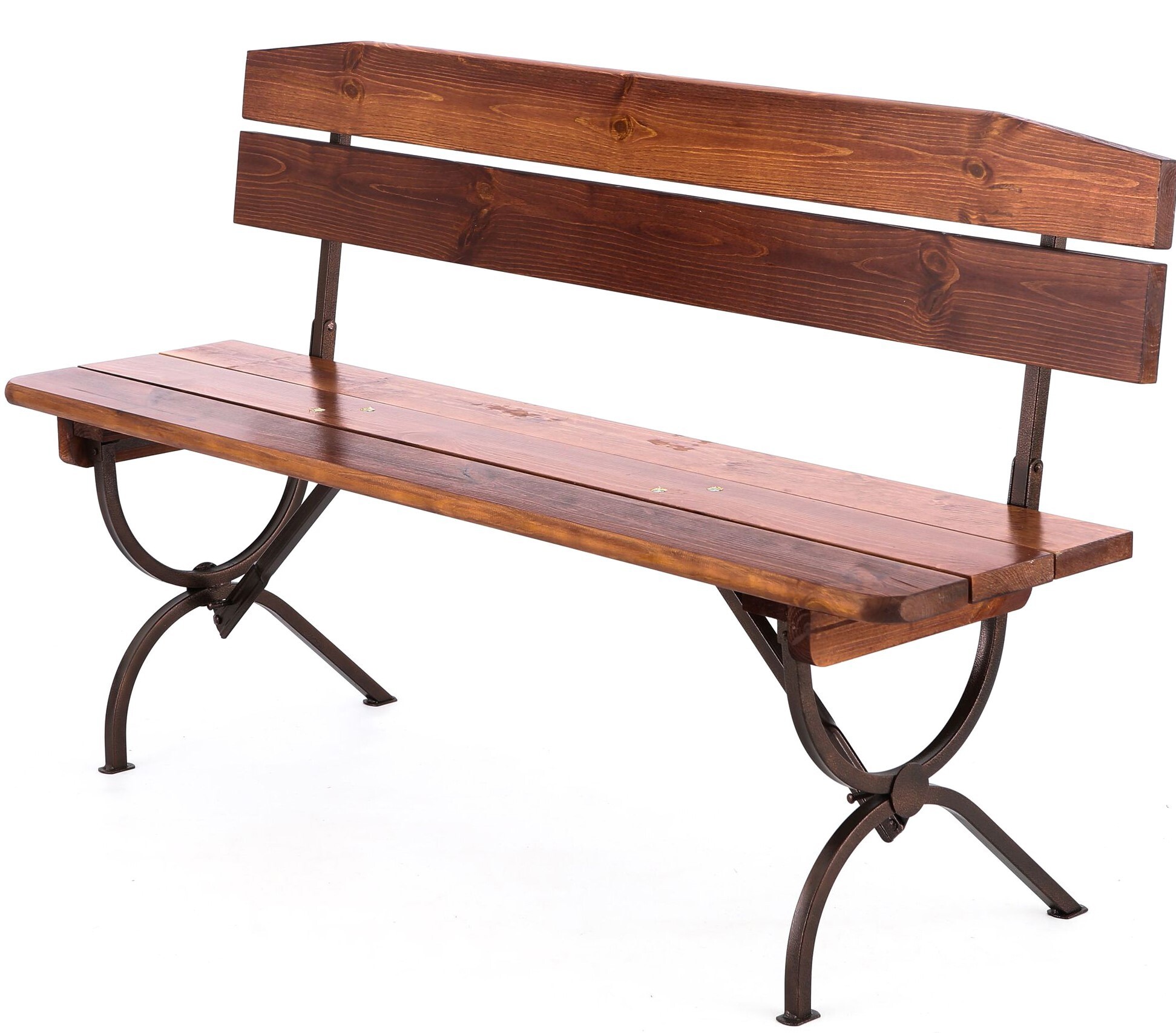 Изображение товара Складная садовая скамья Tiroль Naterial из массива сосны и металла 148х35х48 см