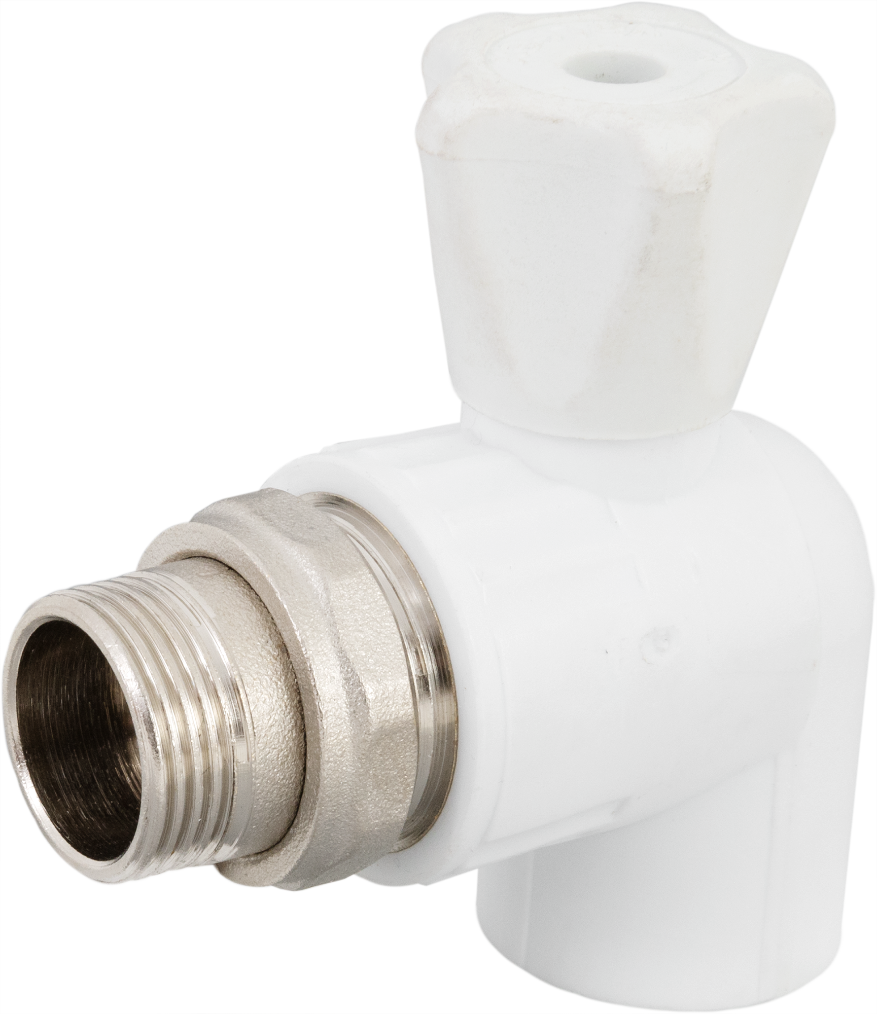 Изображение товара Кран для радиатора угловой VALFEX 3/4х25 мм полипропилен 7 лет гарантии