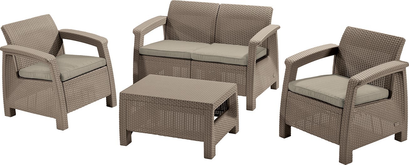 Изображение товара Купить набор садовой мебели KETER Corfu set из полиротанга