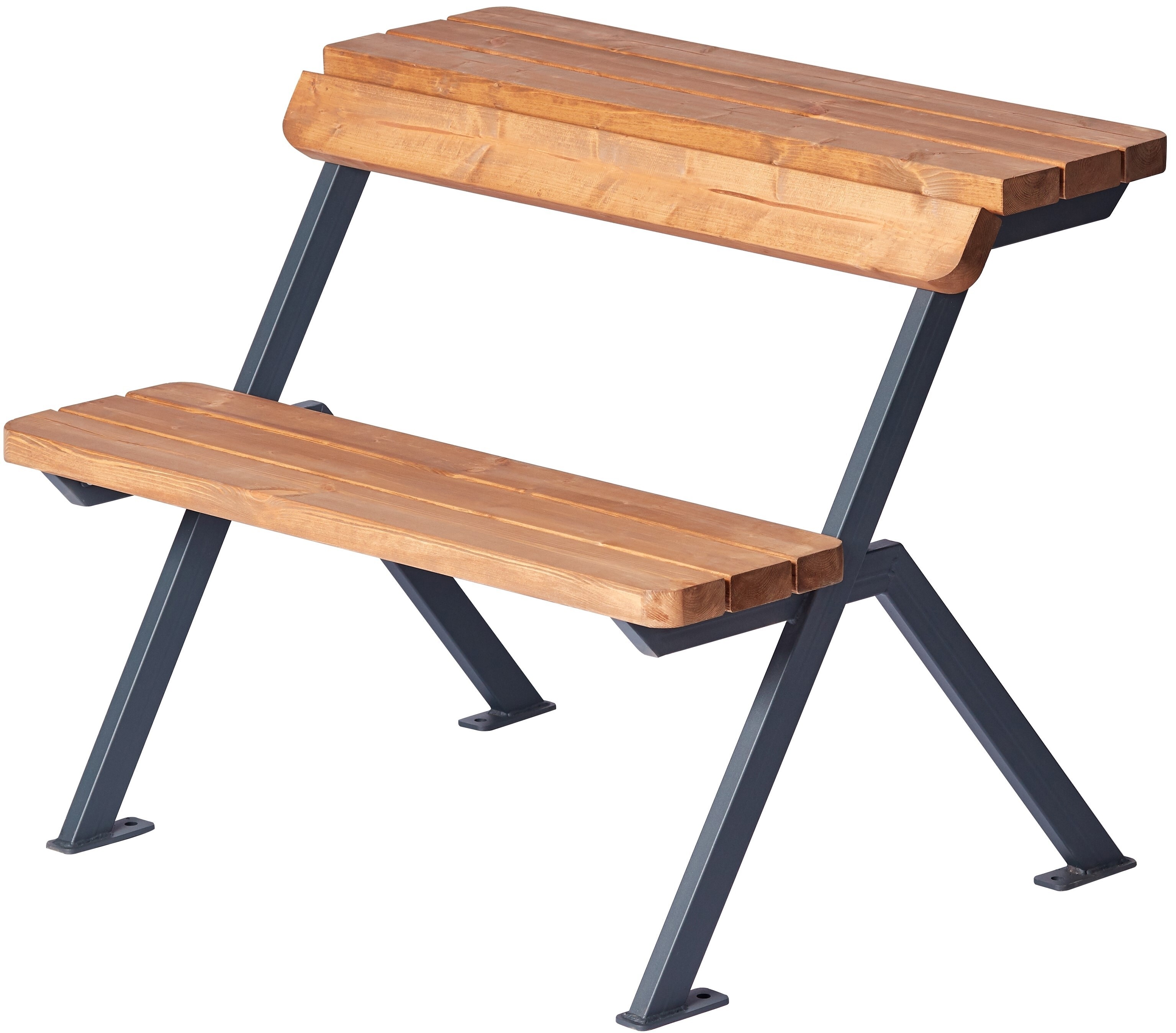 Изображение товара Скамейка стол Domino 78,7х28,4х80 см дерево/металл  коричневая