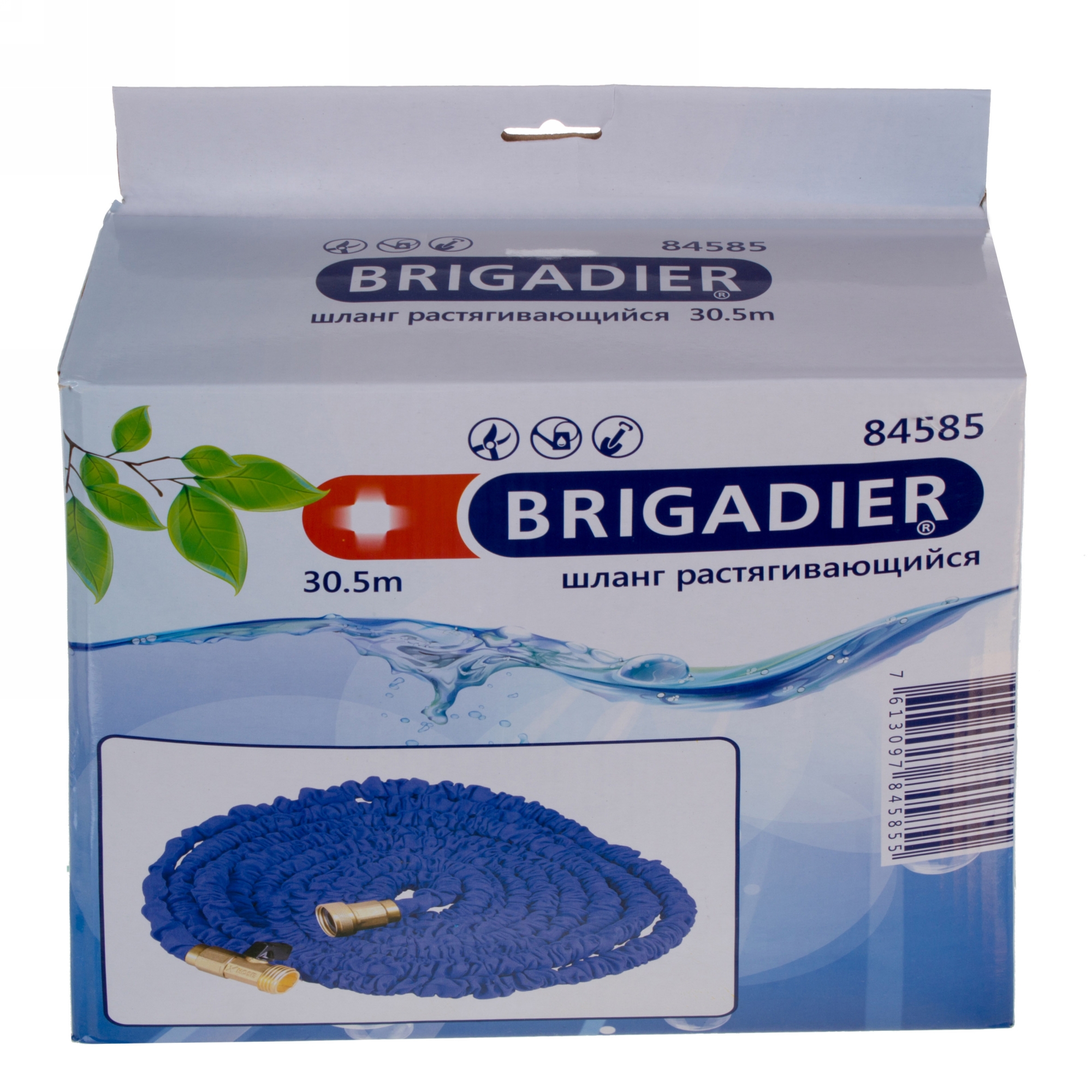 Изображение товара Шланг растягивающийся BRIGADIER 6 мм 30.5 м, резина