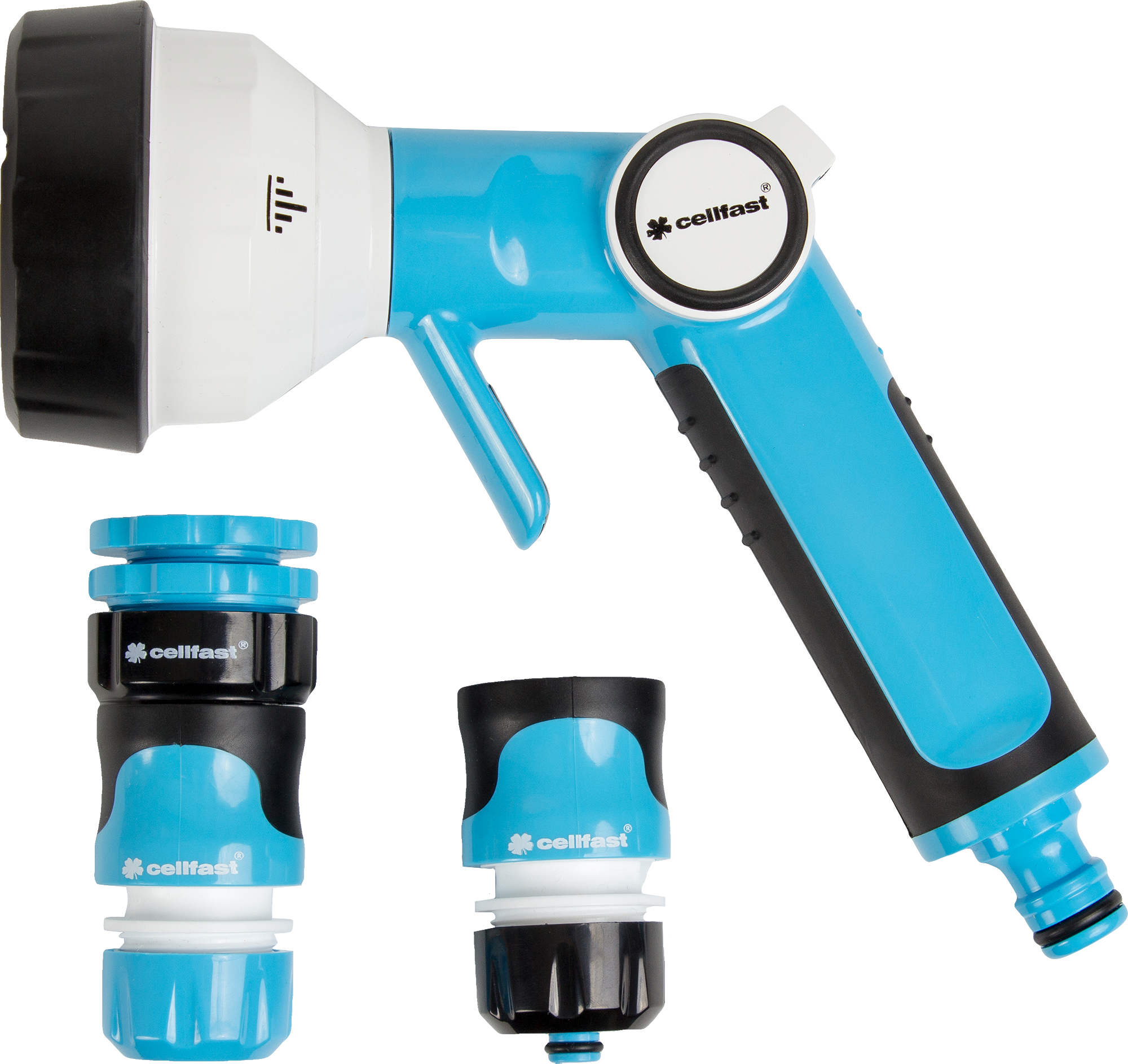 Изображение товара Набор Пистолет-распылитель для полива Cellfast Eco Plus с коннекторами 1/2" 4 режима