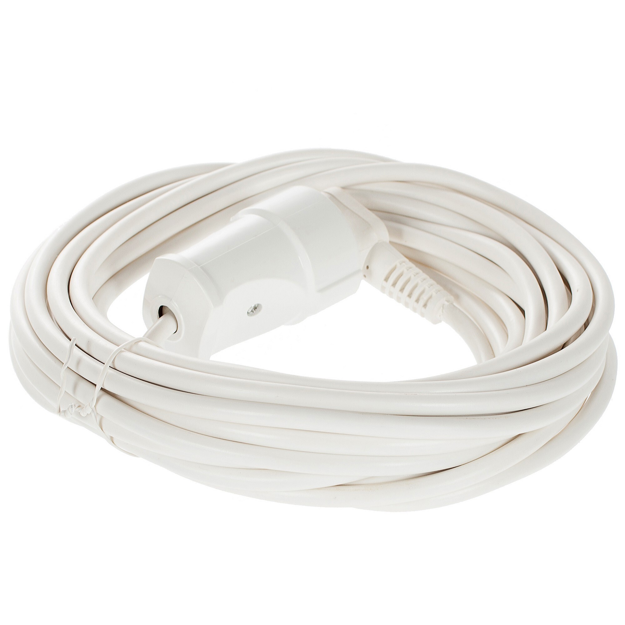 Изображение товара Удлинитель шнур 1 розетка с заземлением 10 м белый