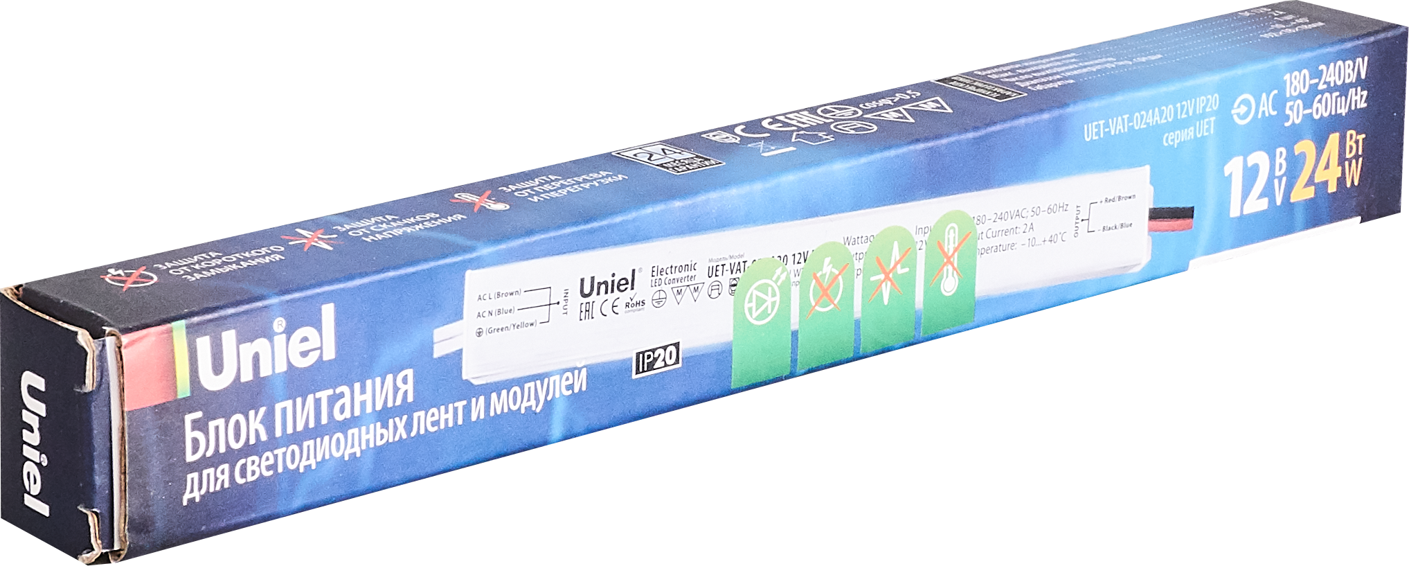 Блок питания Uniel 12 В 24 Вт IP20 - 3