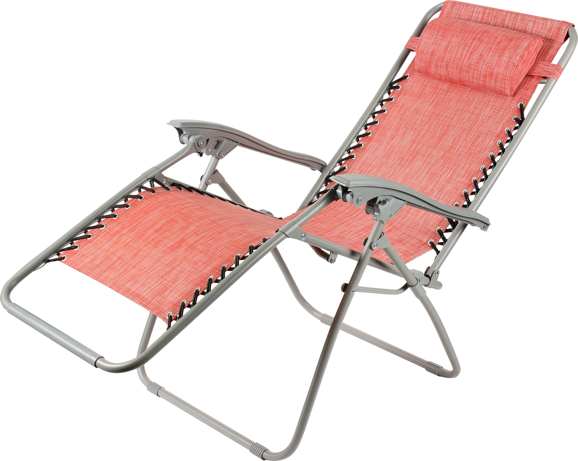 Изображение товара Шезлонг Бриз красного цвета - удобный и практичный