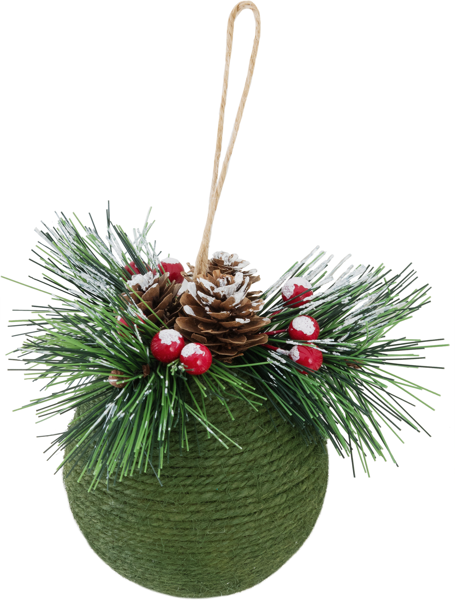 Изображение товара Шар ёлочный 11 см гипс цвет зелёный