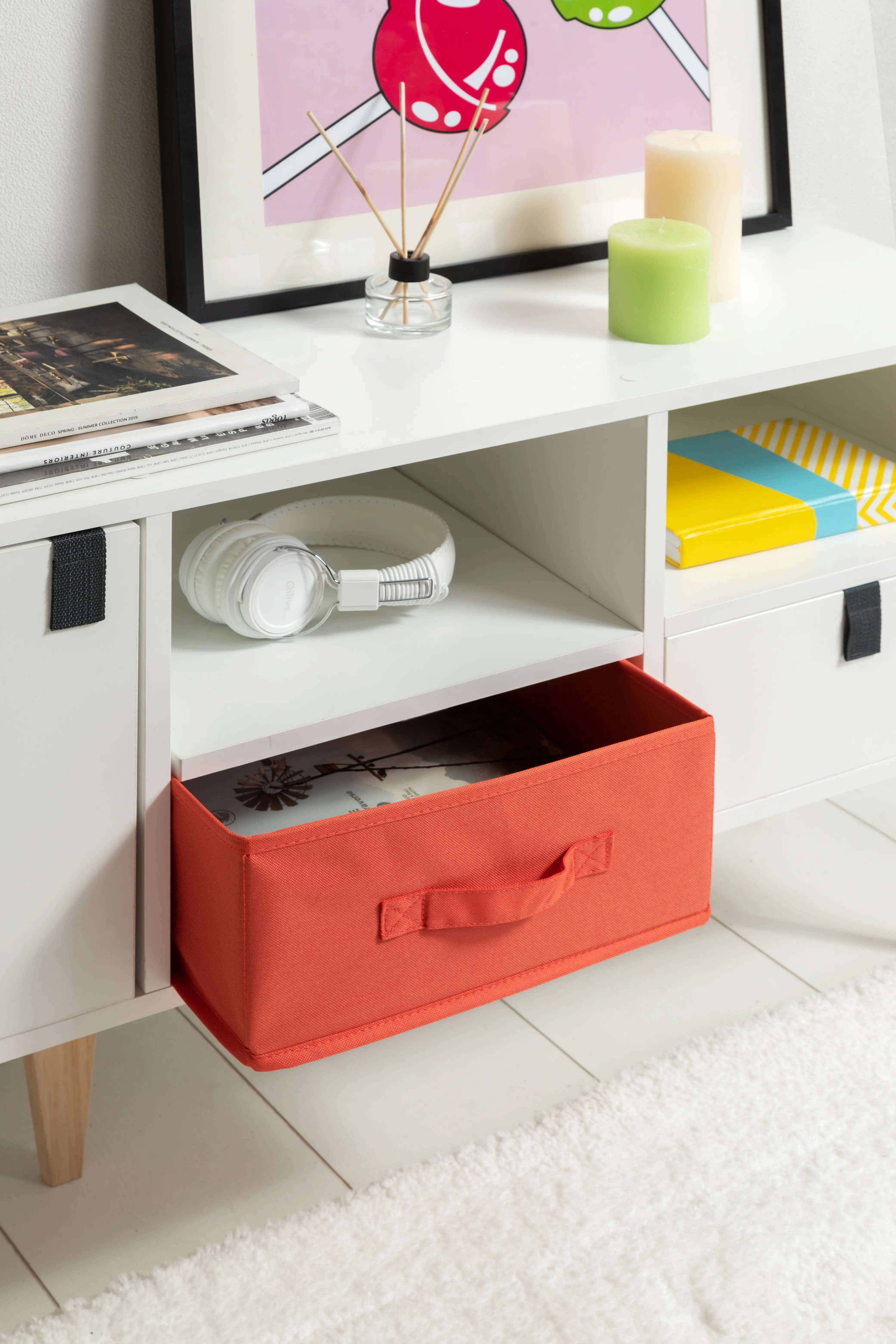 Короб Spaceo KUB Cocktail 15x31x31 см 14.4 л полиэстер цвет коралловый - 2