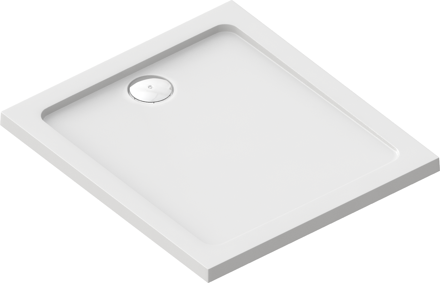 Изображение товара Душевой поддон Slim акрил 90x80 см низкий глянцевый белый Россия