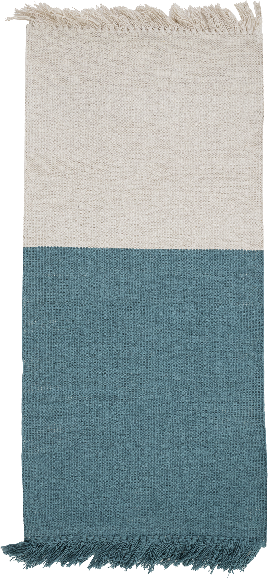 Изображение товара Декоративный хлопковый коврик Inspire Lyanna 60x120 см синий для интерьера