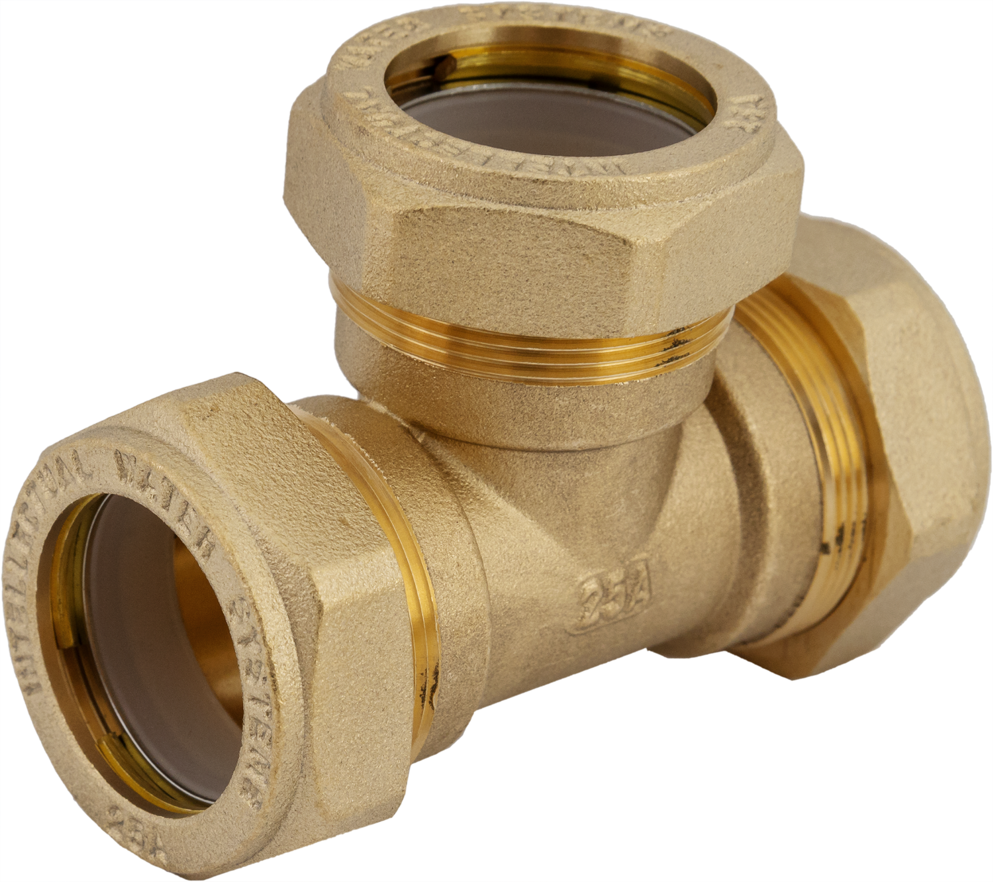 Изображение товара Обжимной латунный тройник Stahlmann 25x25x25 мм для водоснабжения