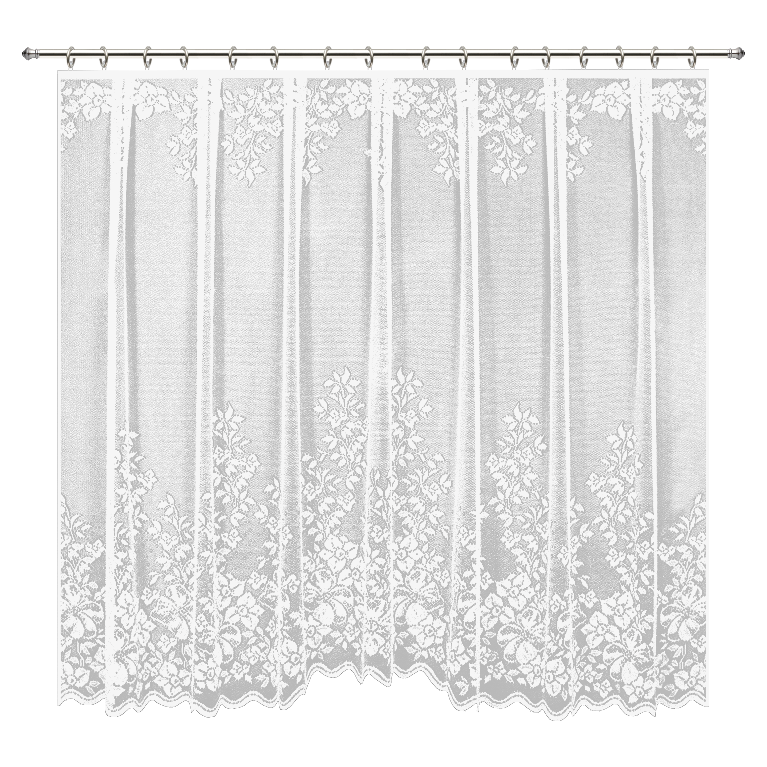 Изображение товара Занавеска для кухни на ленте Хоровод 265x165 см жаккард белая