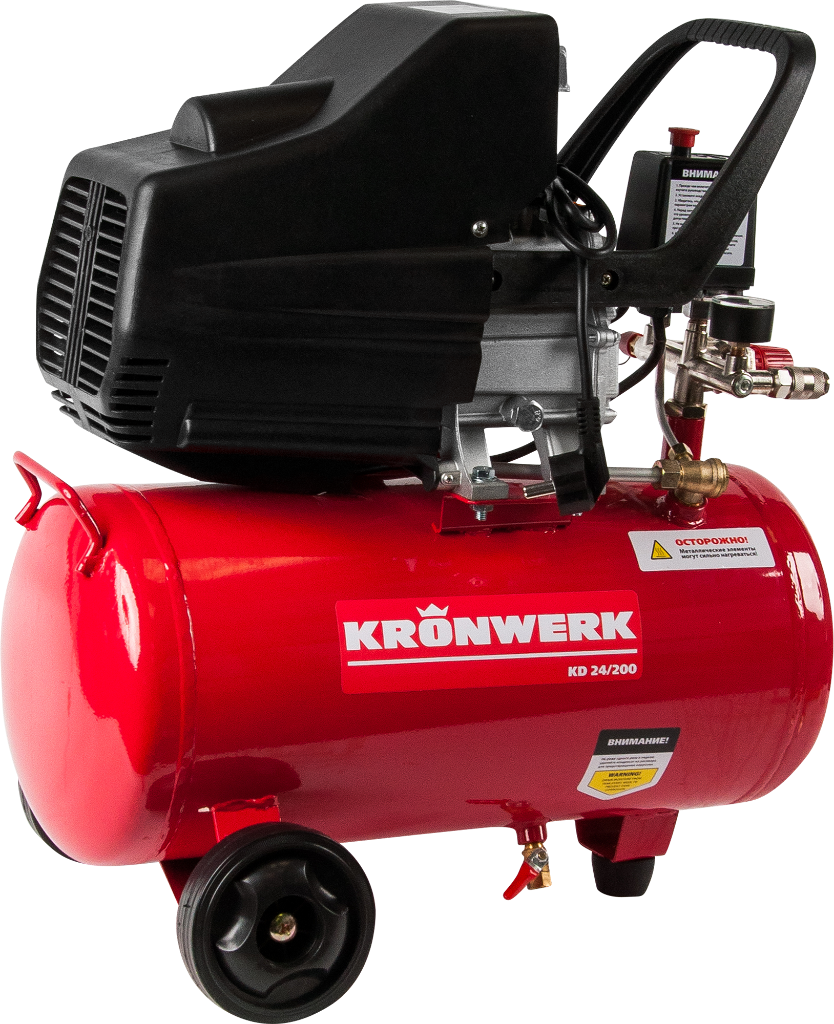 Изображение товара Компрессор поршневой масляный Kronwerk KD 24/200, 24 л, 198 л/мин