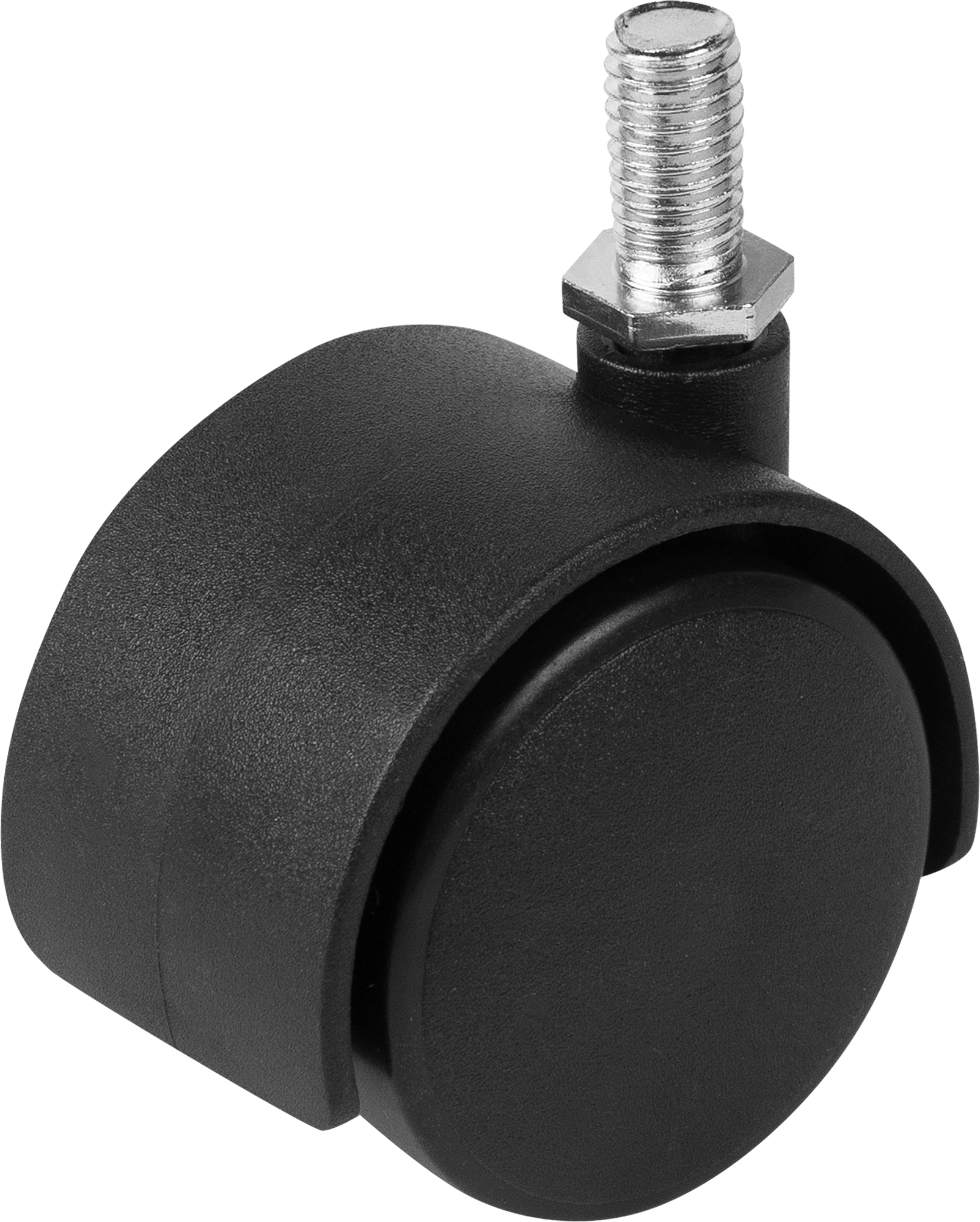 Колесо для мебели поворотное без тормоза с резьбой 40 мм максимальная нагрузка 30 кг