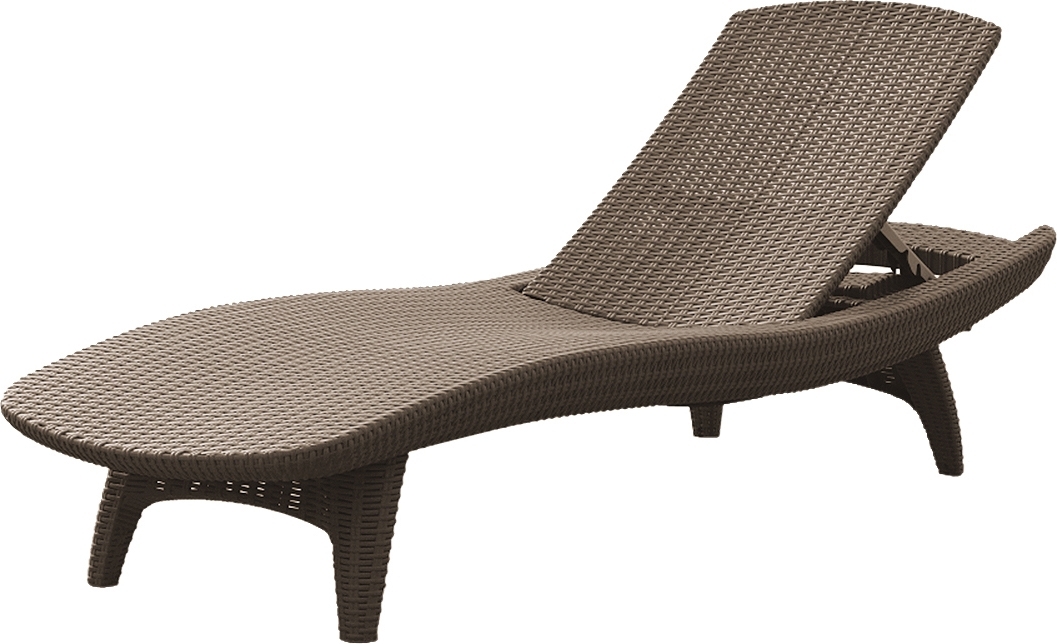 Изображение товара Шезлонг Keter Pacific 197x75x40.4 см пластиковый для отдыха на улице капучино