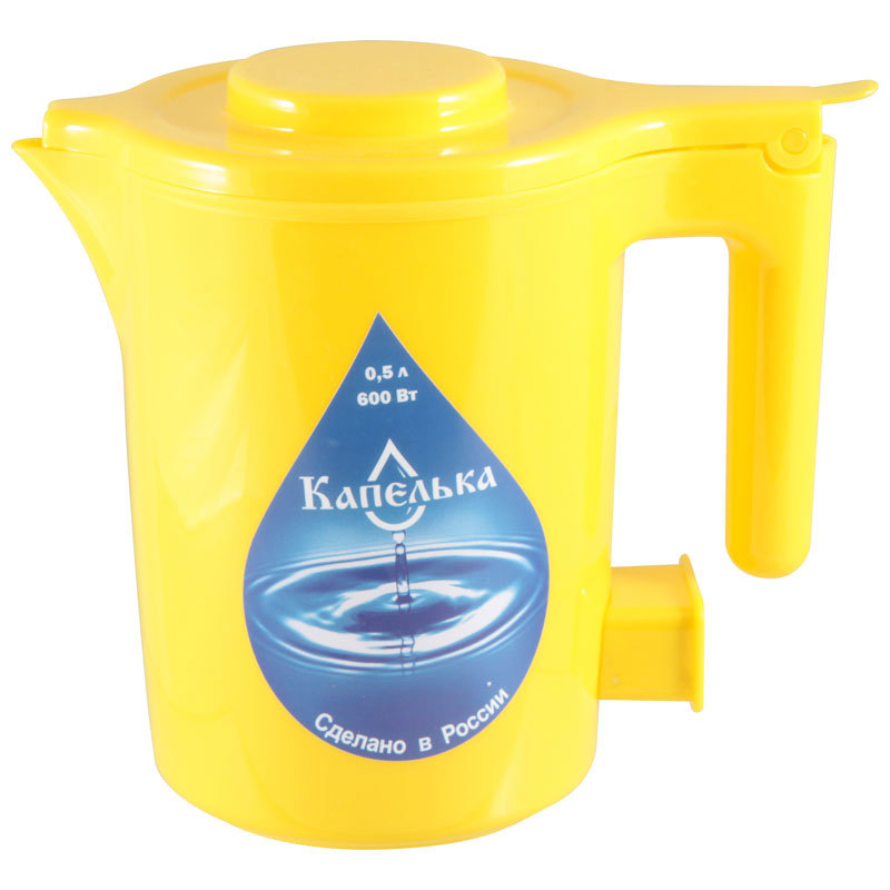 Изображение товара Электрический чайник Капелька 003910 0.5 л пластик желтый Россия