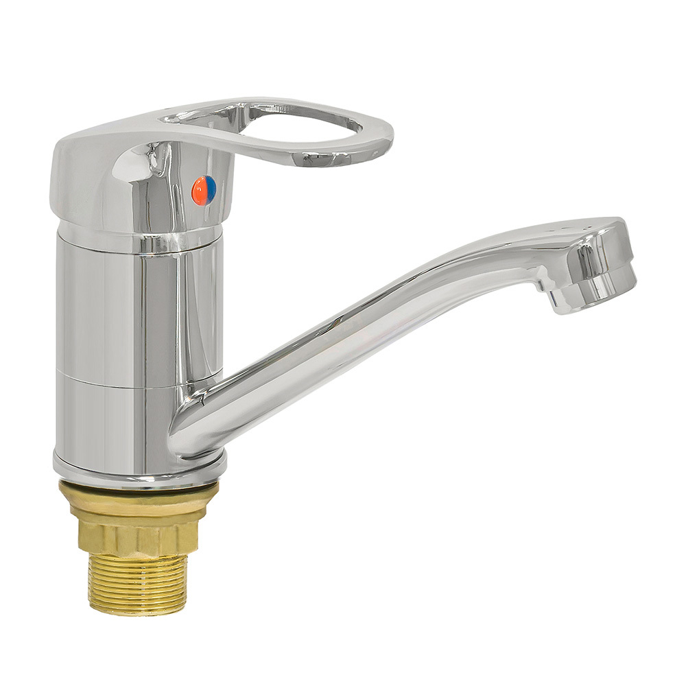 Изображение товара Смеситель для кухни с поворотным изливом Roegen RB014B хром серый