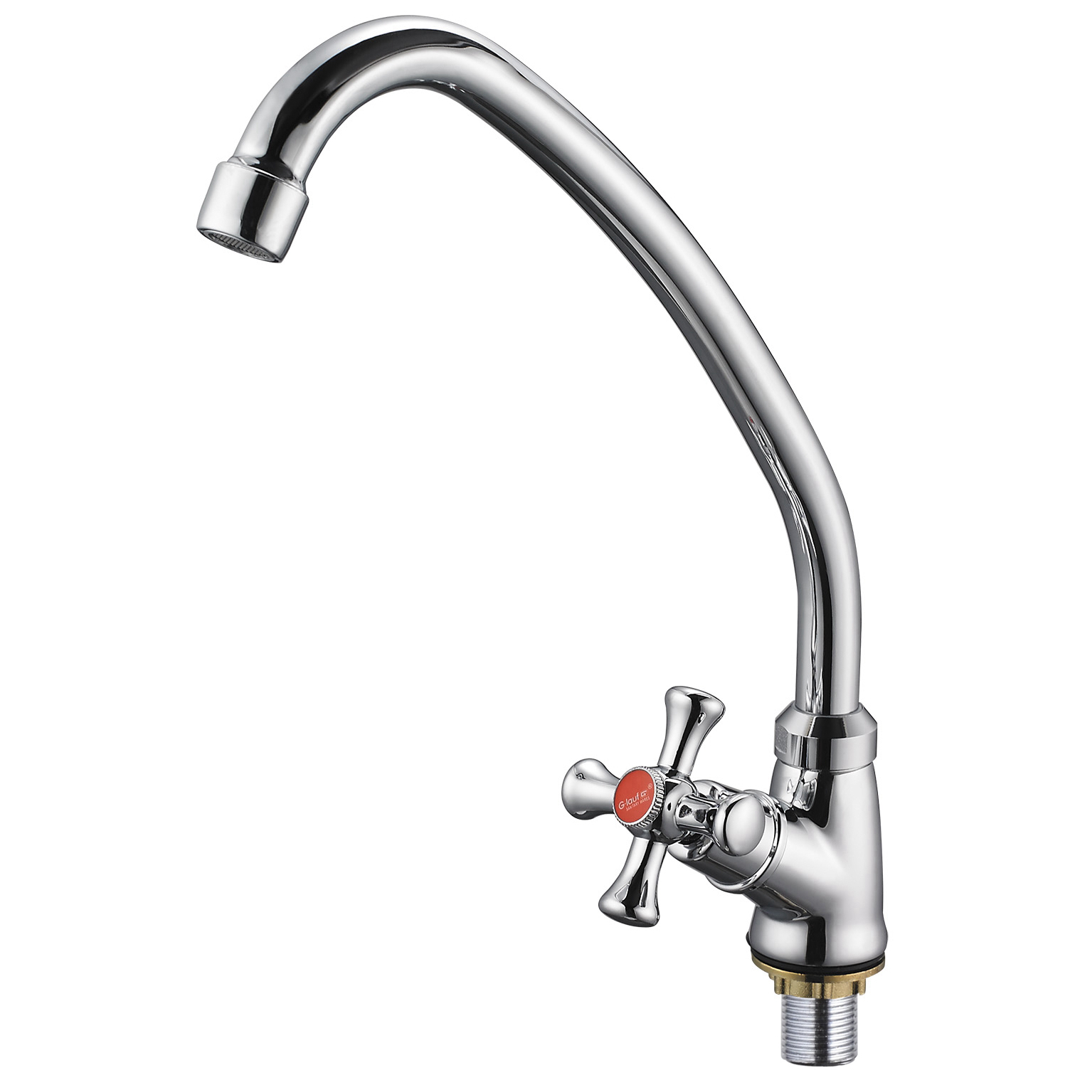 Изображение товара G.lauf QTZ14-A827 — кран для кухни, латунь, хром, 24.2 см залива, 1/2"