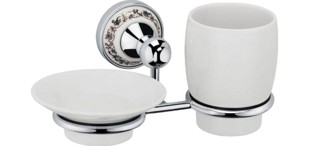 Изображение товара Мыльница для ванной + подстаканник Fixsen Bogema 78506+08
