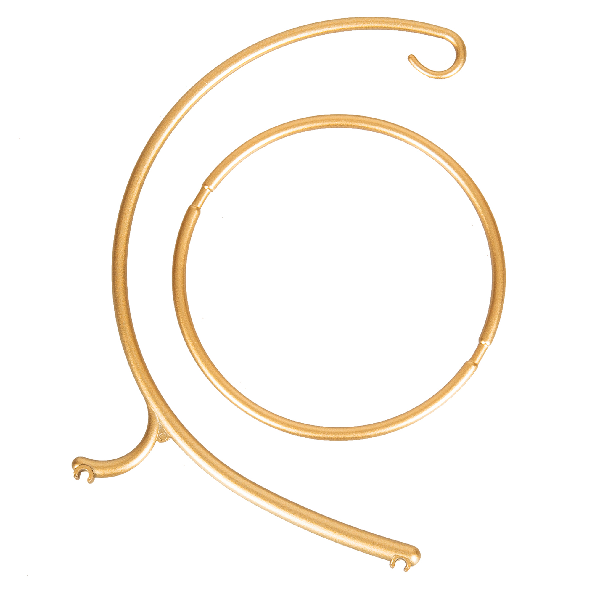 Изображение товара Подставка подвесная под шары из пластика золотая 20х10 см