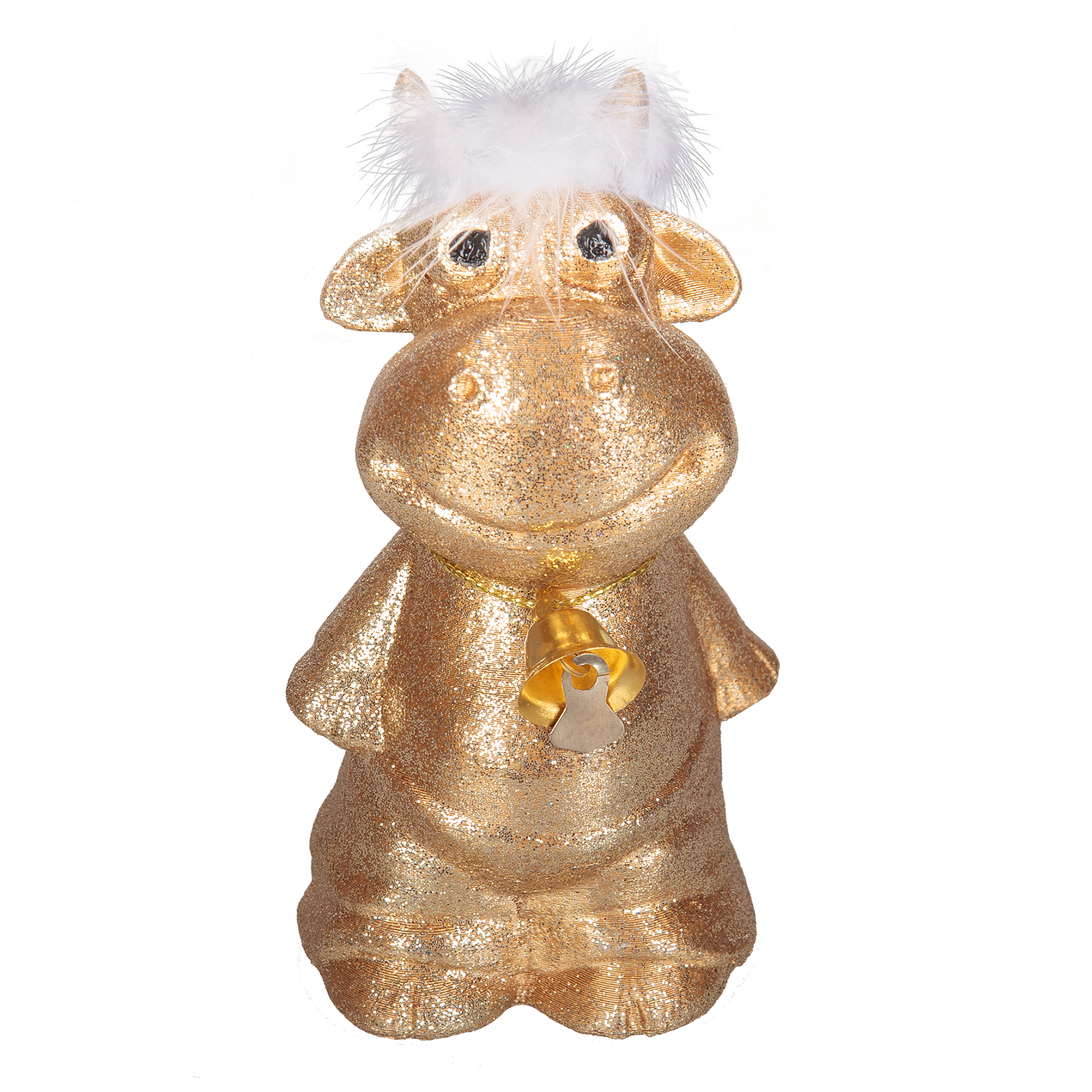 Изображение товара Украшение новогоднее "Бычок", пластик, цвет золотой