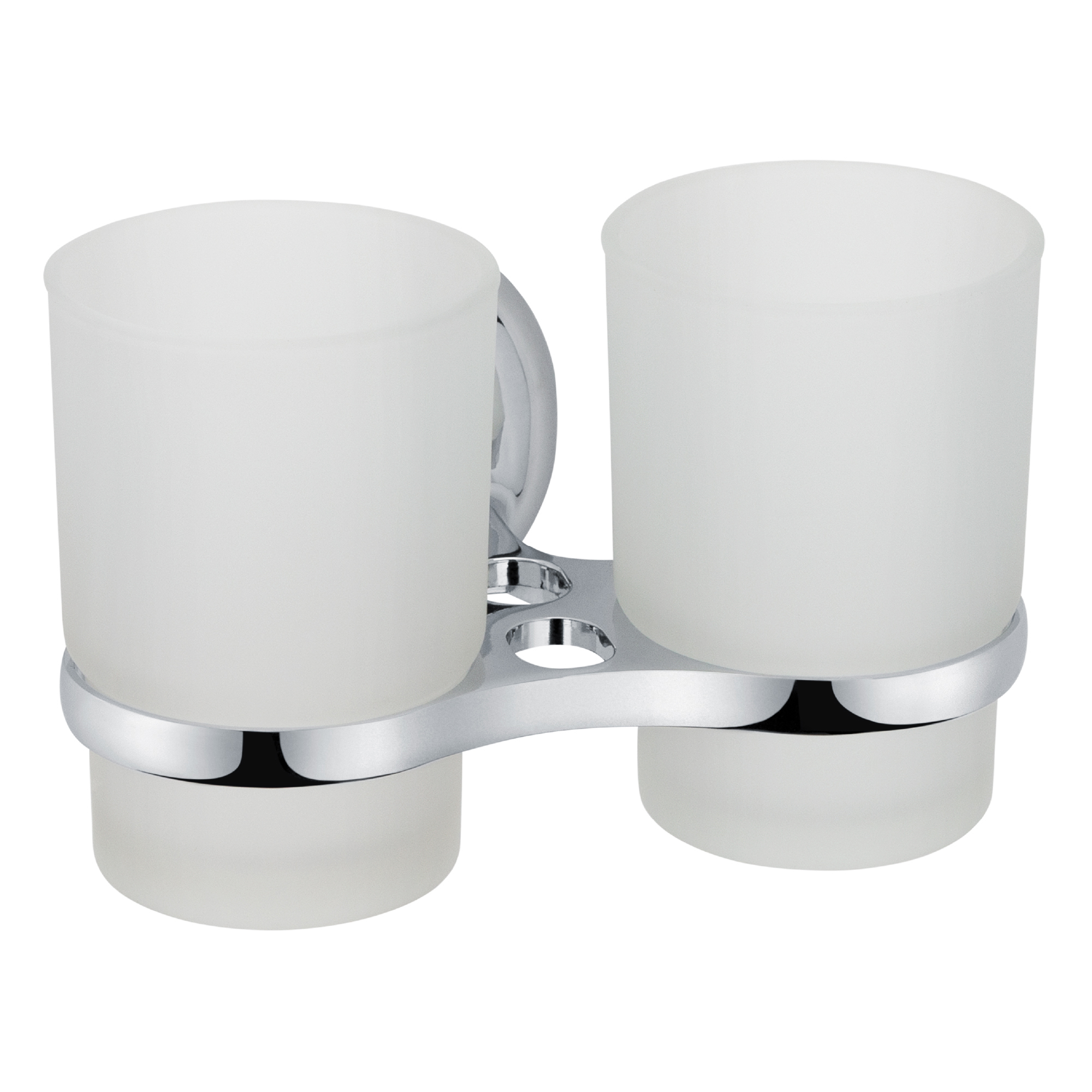 Изображение товара Стакан для зубных щеток Grampus Briz 3007 с хромированным дизайном и крепежом