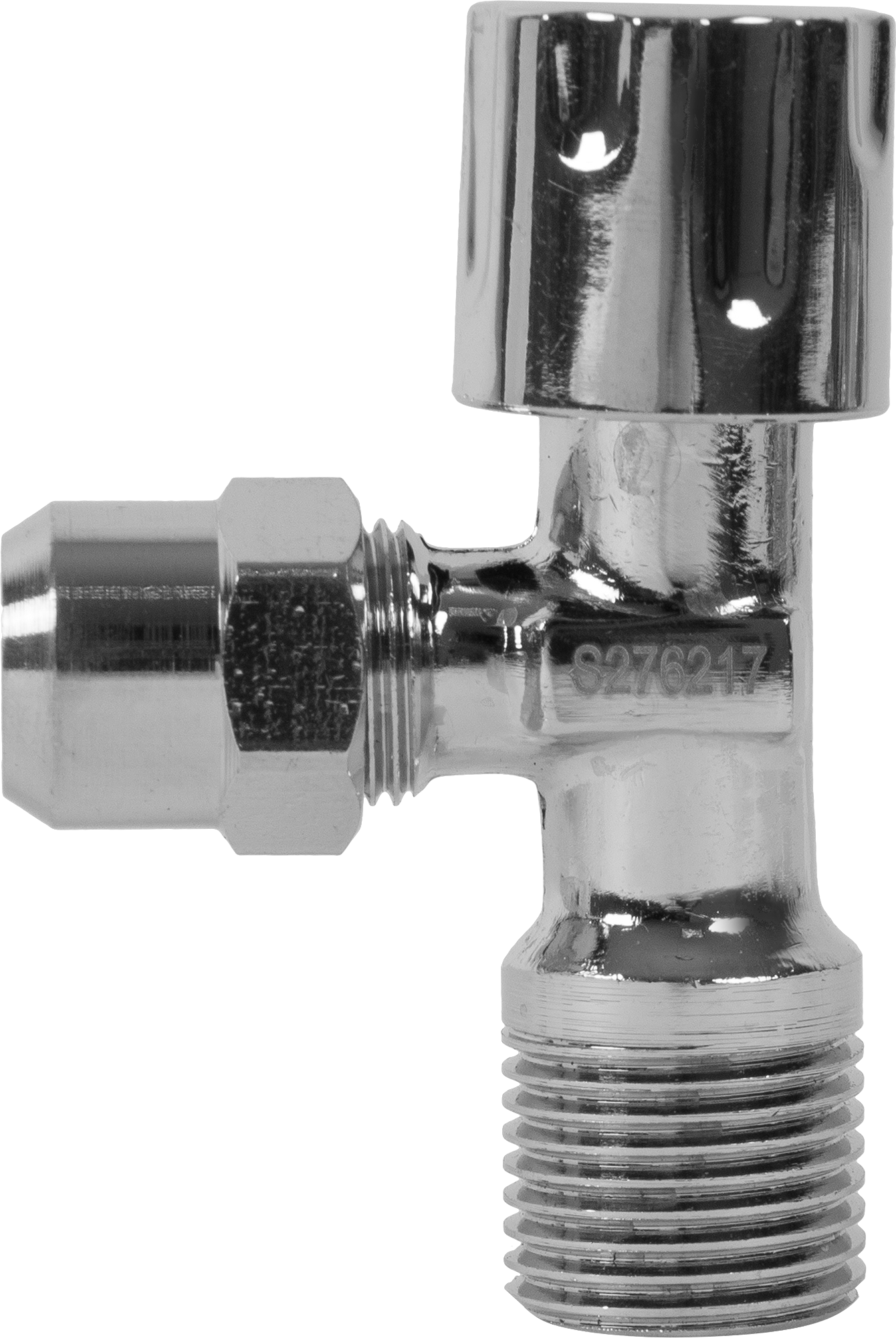 Вентиль запорный угловой Equation DN15 PN10 1/2"x10M НР ручка барашек латунь - 1