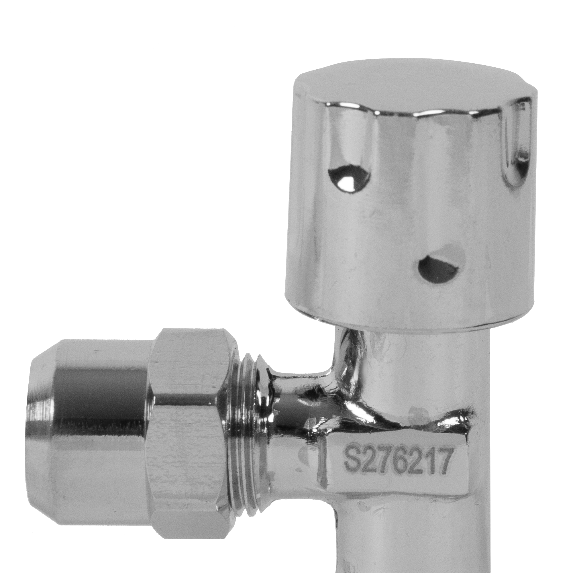 Вентиль запорный угловой Equation DN15 PN10 1/2"x10M НР ручка барашек латунь - 3