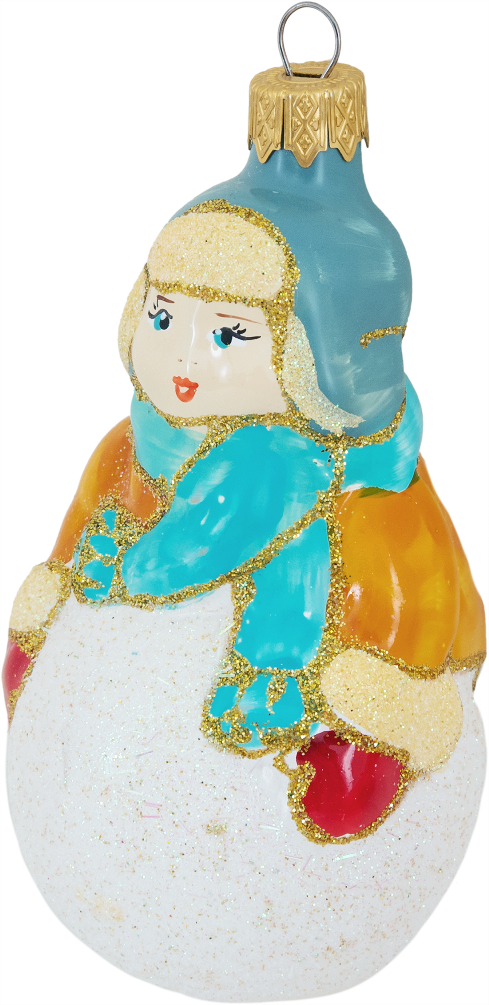 Изображение товара Ёлочное украшение «Мальчик со снежком» 10 см в коробке