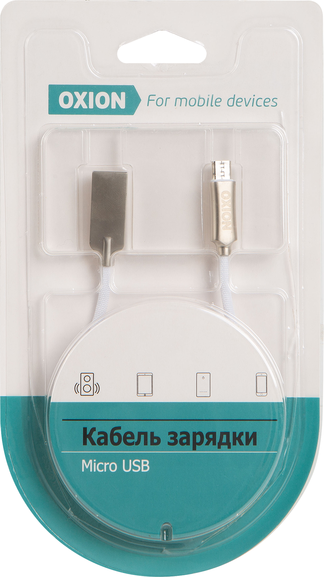 Кабель Oxion USB-micro USB 1 м цвет белый - 2