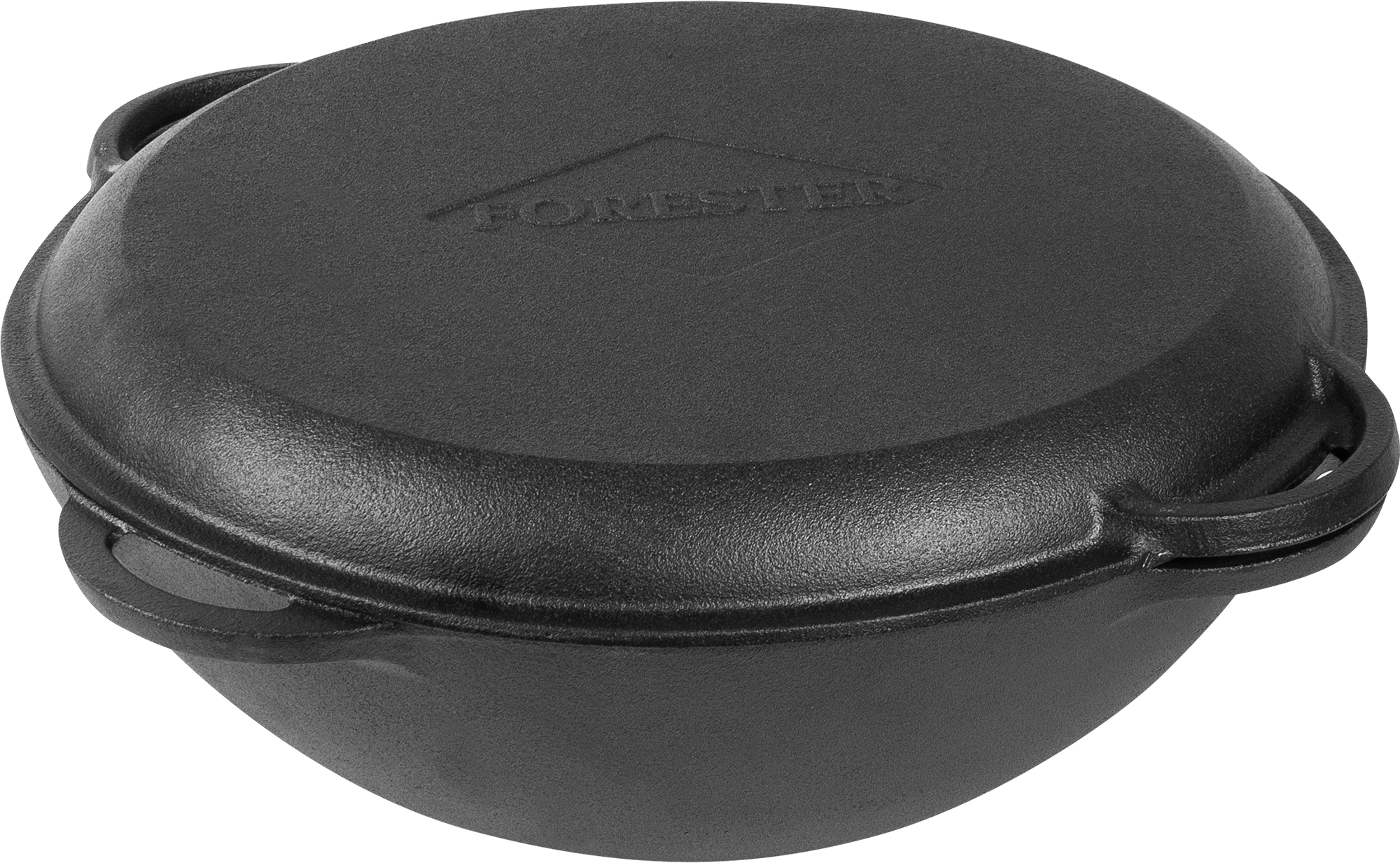 Изображение товара Казан чугунный с крышкой-сковородой Forester 9 л