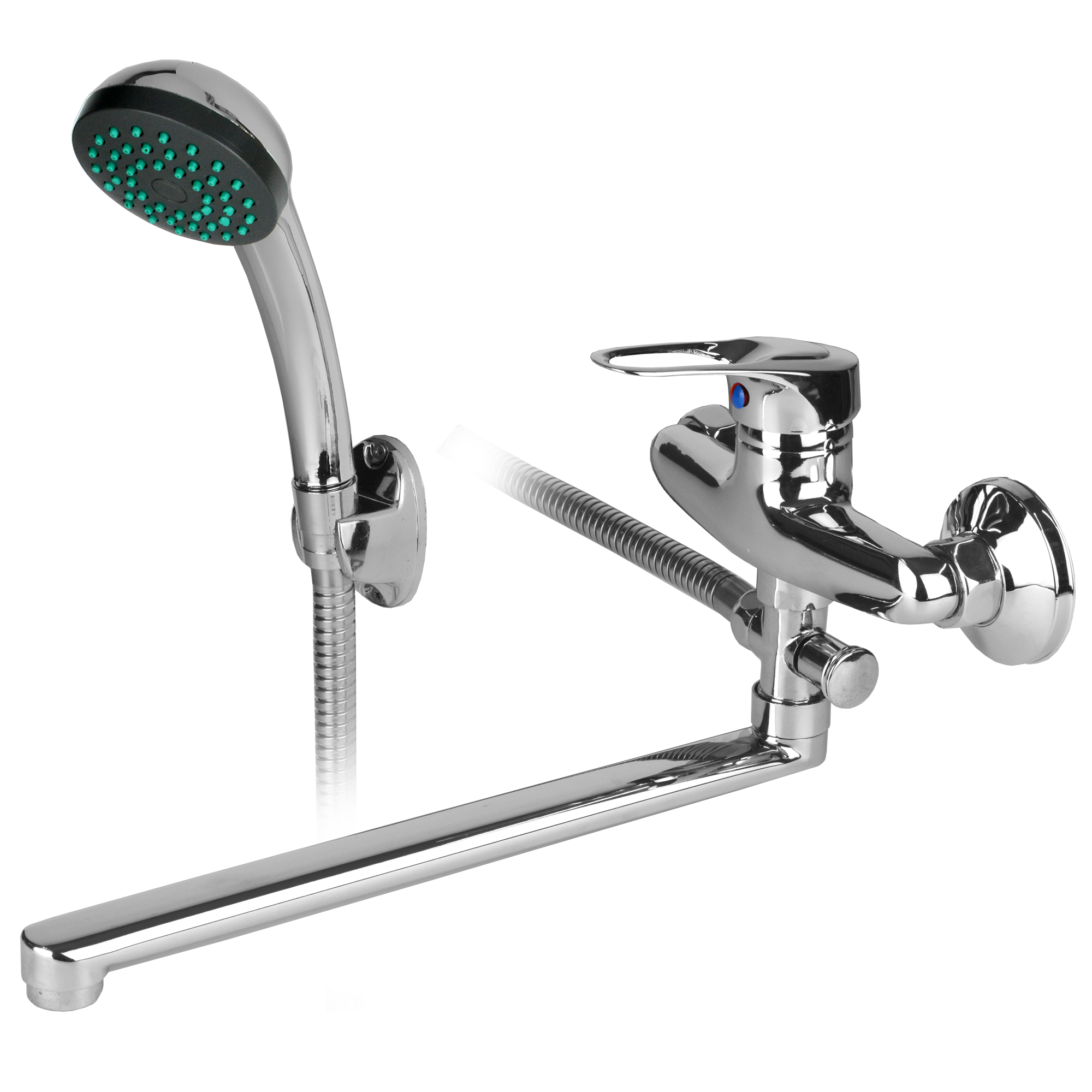 Изображение товара Смеситель для ванны универсальный Дельфин однорычажный цвет хром