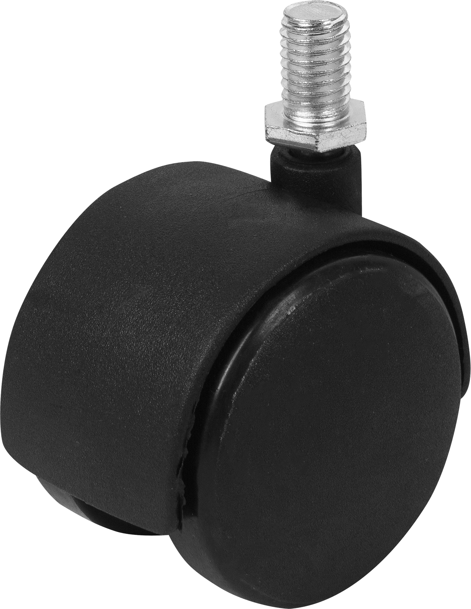 Колесо для мебели поворотное без тормоза 50 мм максимальная нагрузка 50 кг цвет чёрный