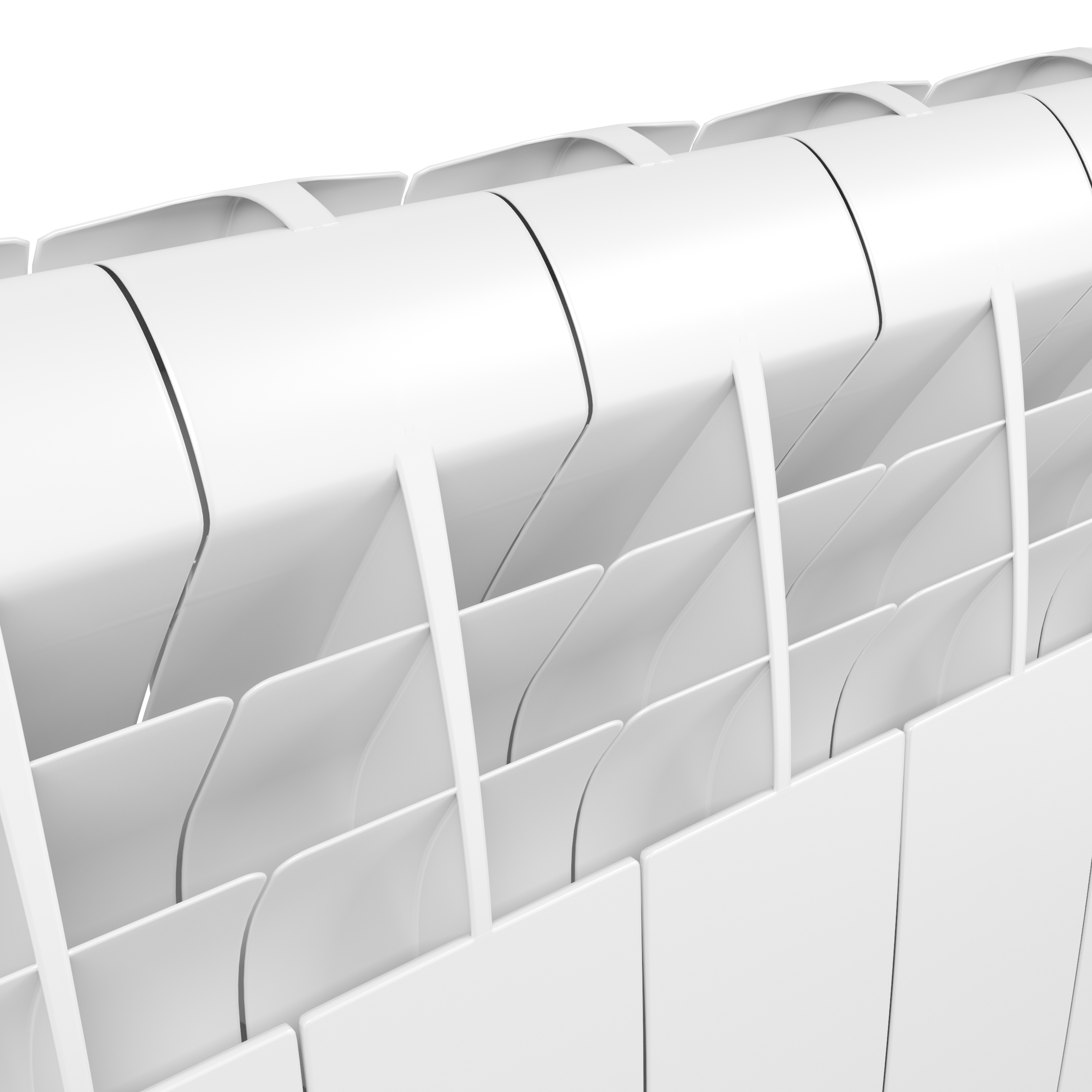 Радиатор секционный Royal Thermo Biliner 350/87 6 секций боковое подключение биметалл белый - 2