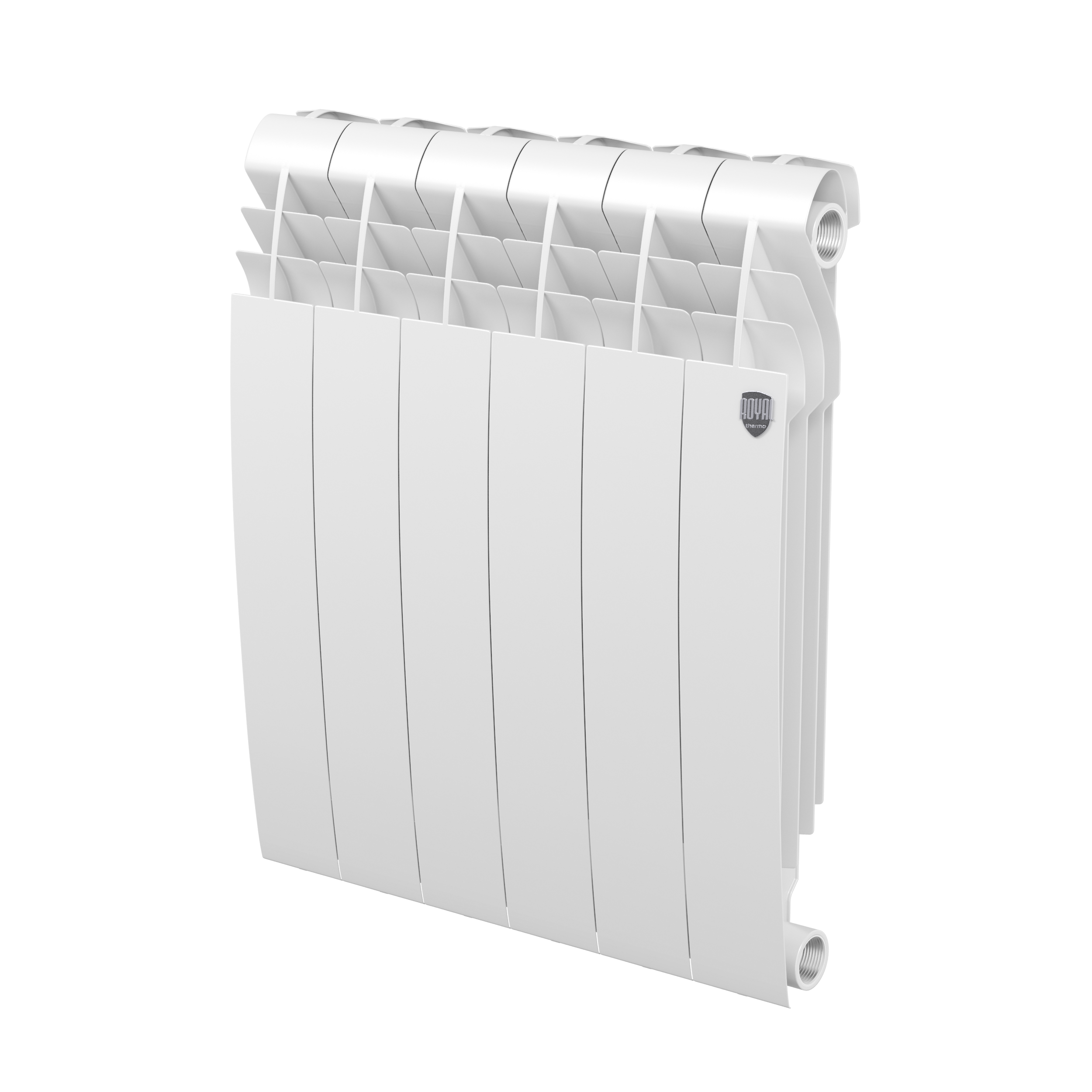 Радиатор секционный Royal Thermo Biliner 350/87 6 секций боковое подключение биметалл белый - 1