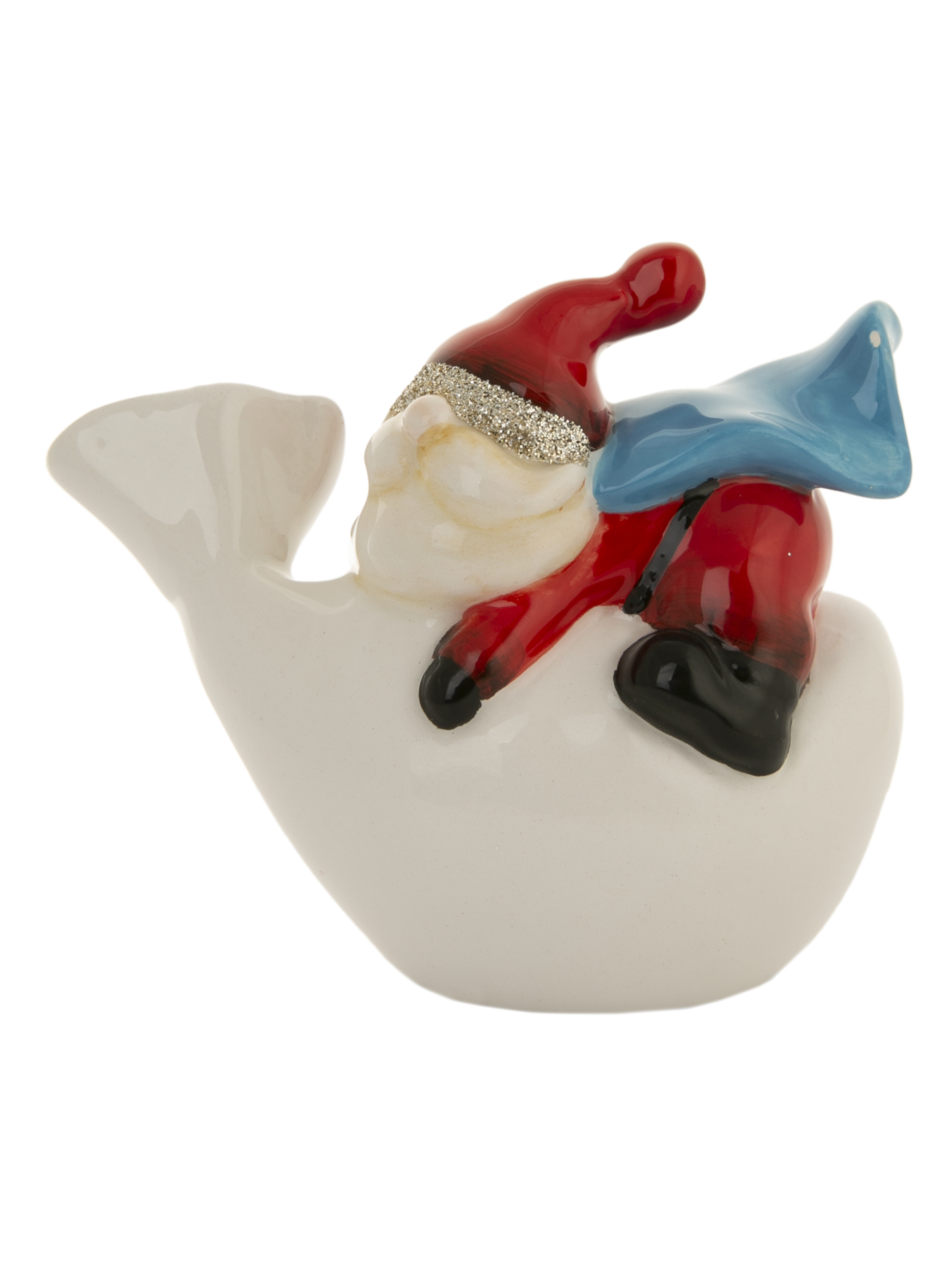 Изображение товара Фигурка новогодняя Дед мороз на шарике 9.5х5.5х8.8 см