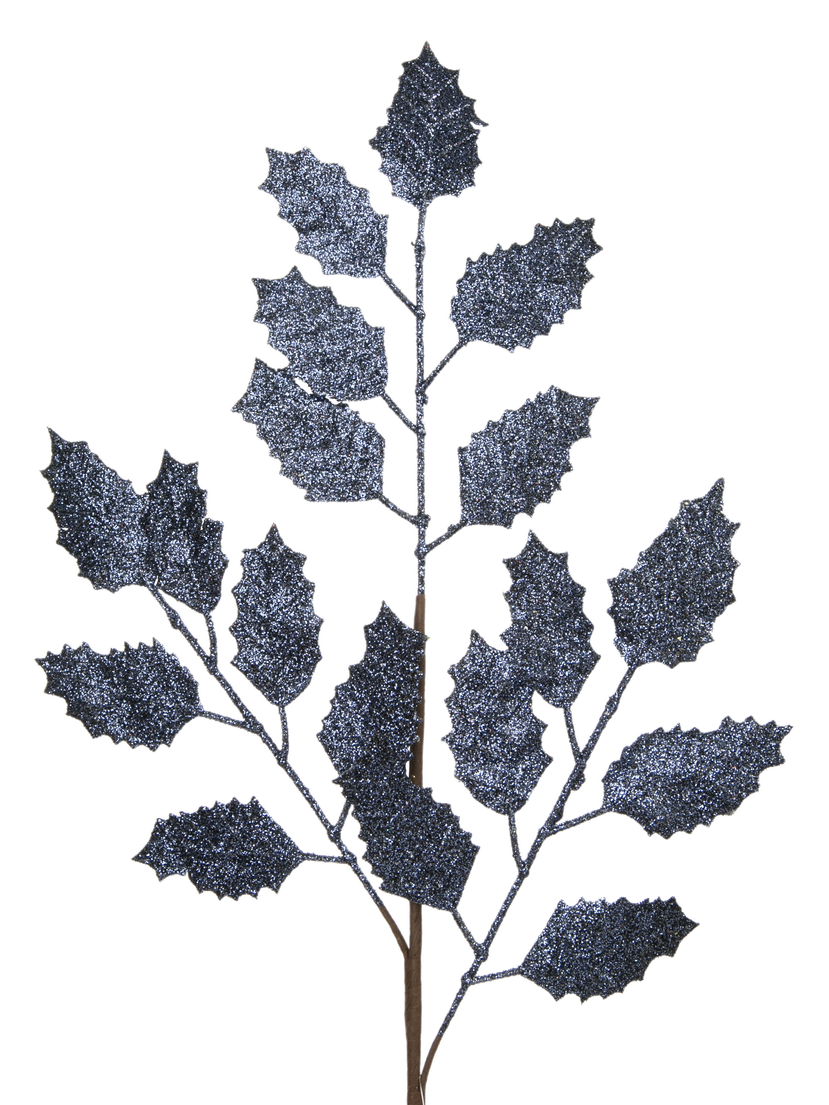 Изображение товара Новогоднее украшение Ветка клёна 75 см синее скандинавский стиль