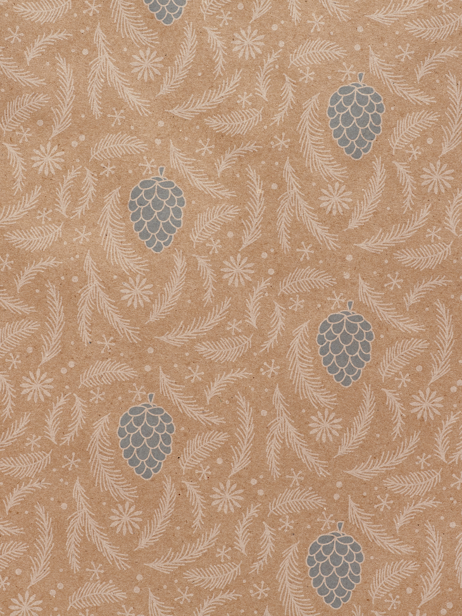 Изображение товара Бумага упаковочная крафт «Шишки» 70х100 см