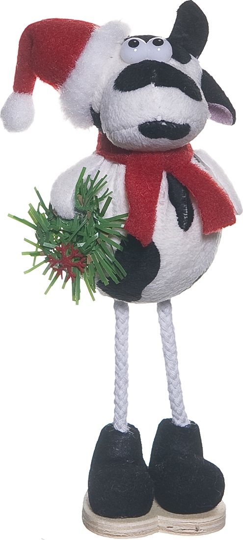 Изображение товара Новогодняя фигурка Корова с веткой символ 2021 праздничный сувенир