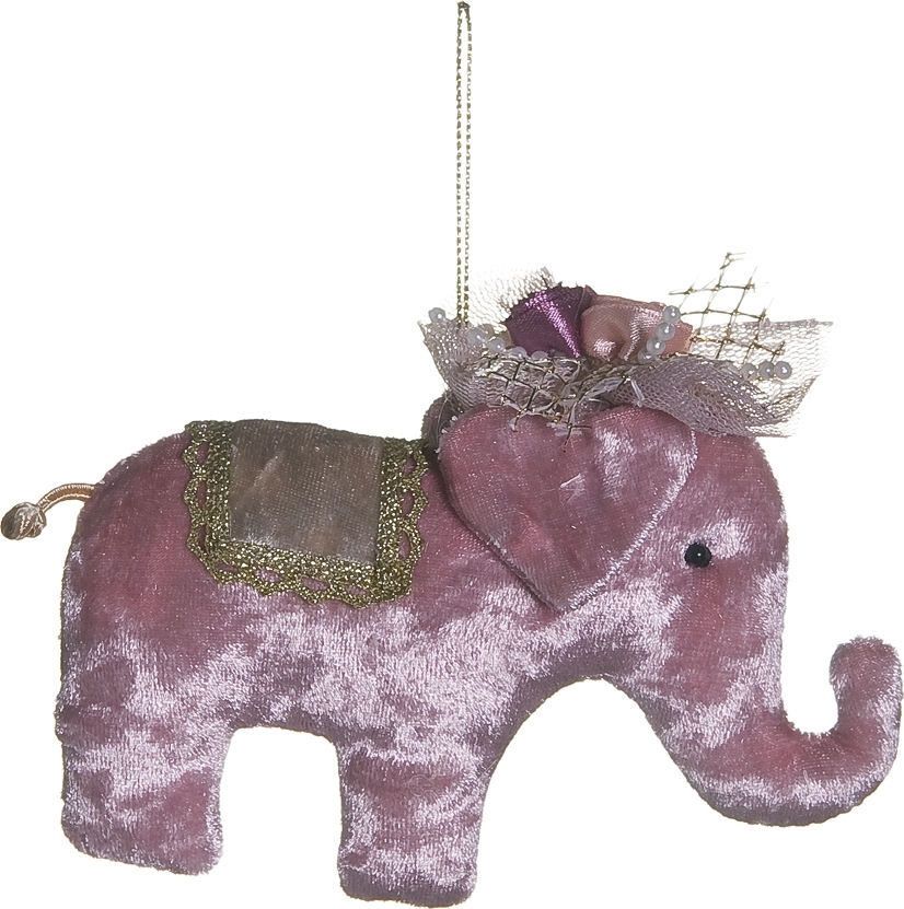 Изображение товара Ёлочное украшение «Слон» цвет розовый