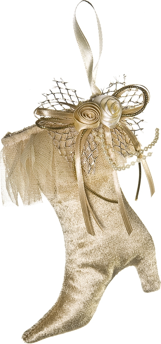 Изображение товара Ёлочное украшение «Сапожок» цвет золотой