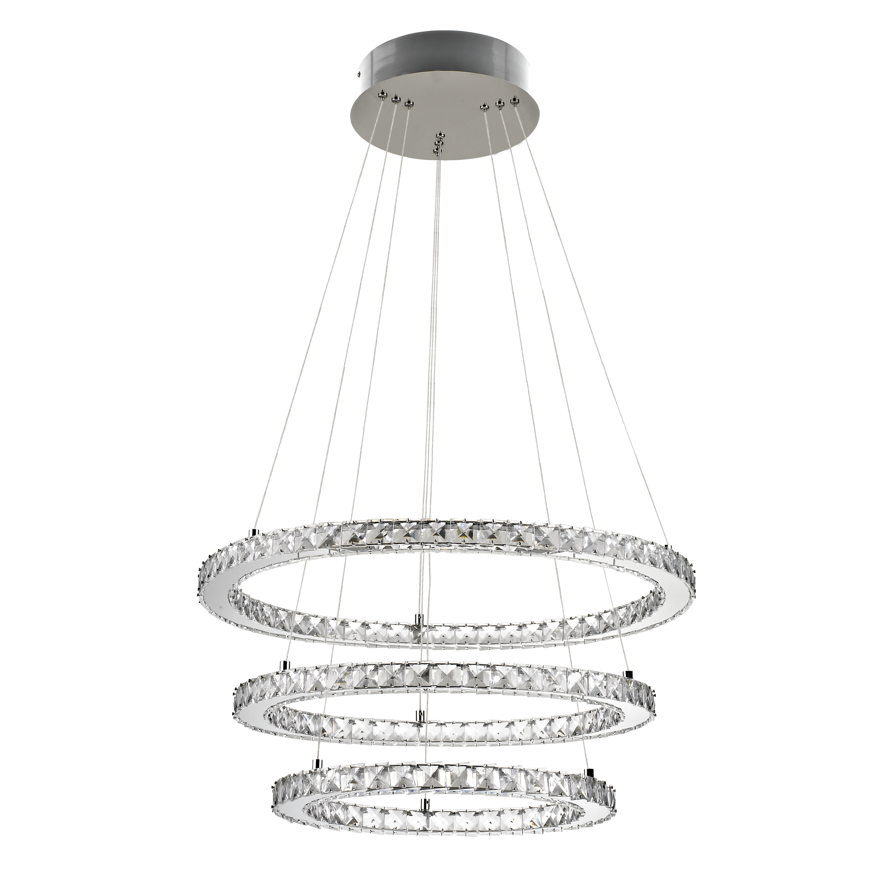 Изображение товара Люстра подвесная светодиодная Inspire Shoshone, 30 м², нейтральный белый свет, цвет хром