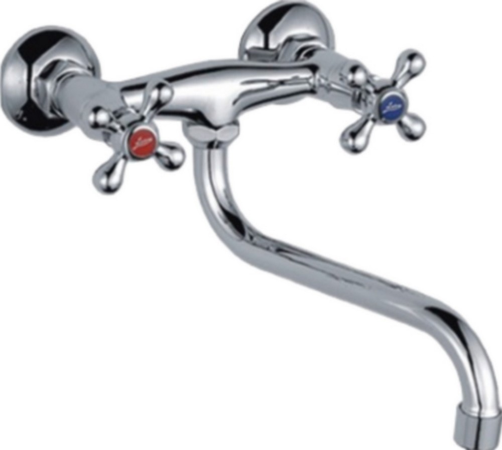 Изображение товара Смеситель для кухни Ledeme L4608 двухвентильный с поворотным изливом хром