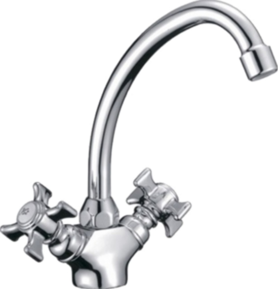 Изображение товара Двухвентильный смеситель Ledeme L4111 силумин излив 18 см цвет хром