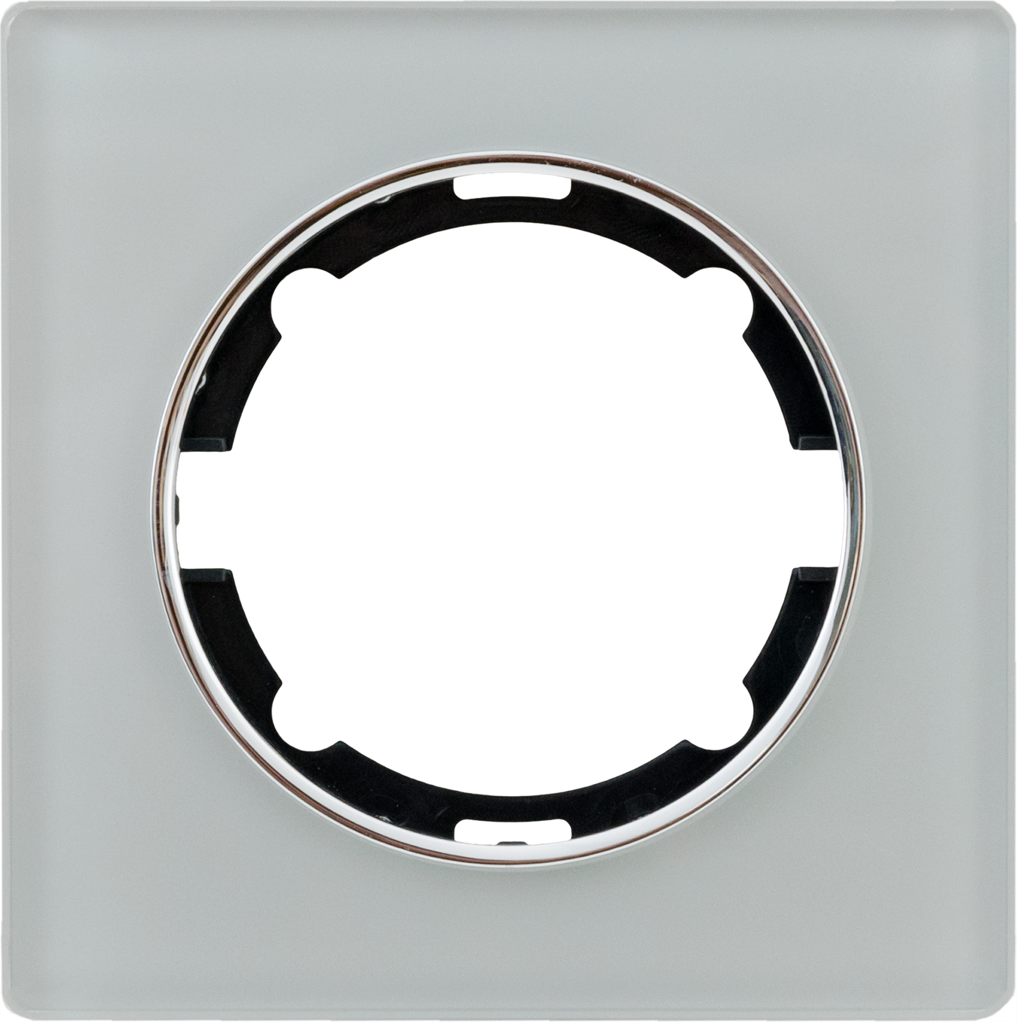 Изображение товара Рамка для розеток и выключателей Onekey Florence 1 пост стекло серый глянец